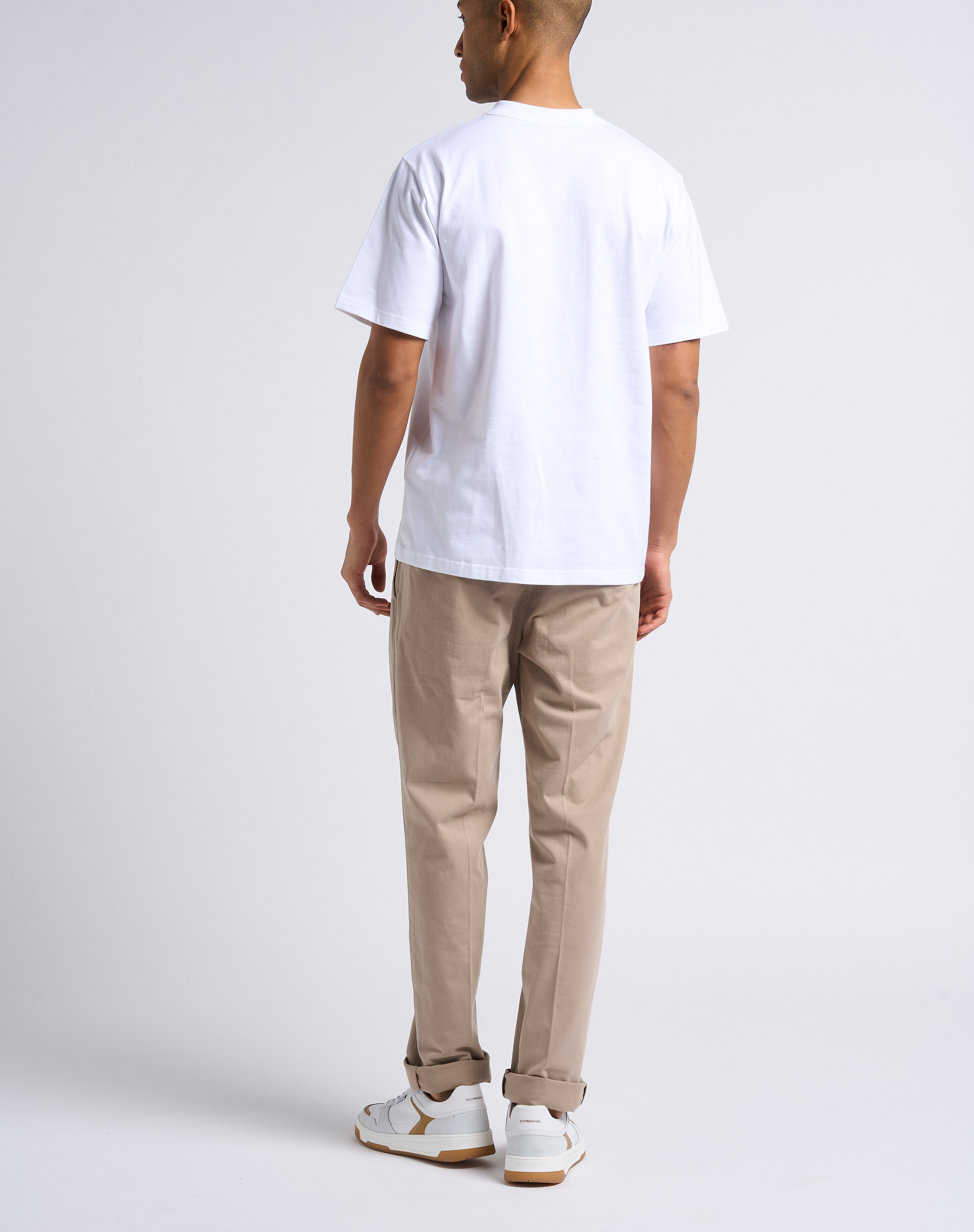 Straight fit organic cotton crew neck t-shirt Callac ARMOR-LUX White