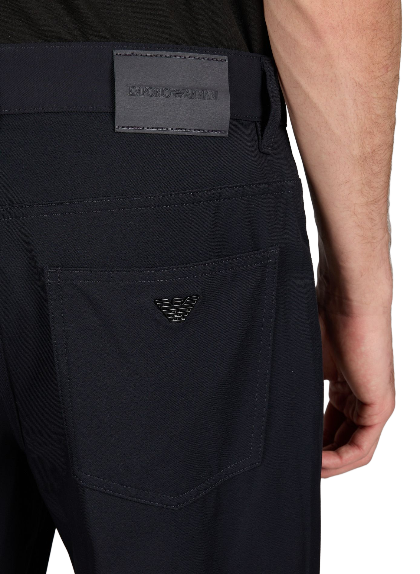 Chino-Hose einfarbig EMPORIO ARMANI Blau