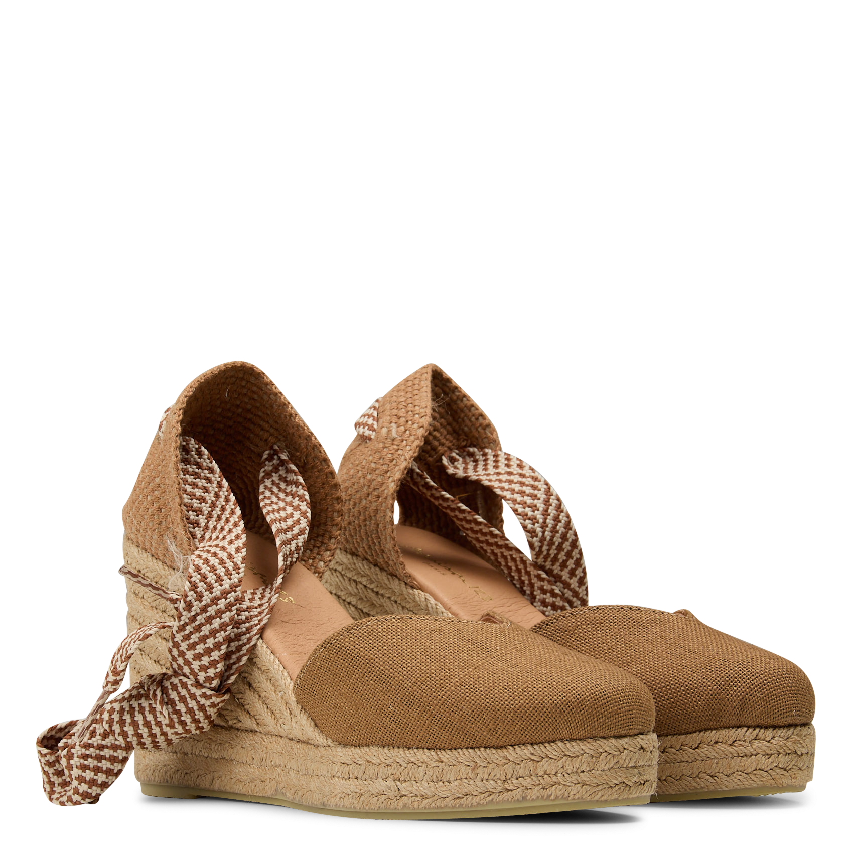 Espadrilles compensées en coton stella MAISON 123 Beige