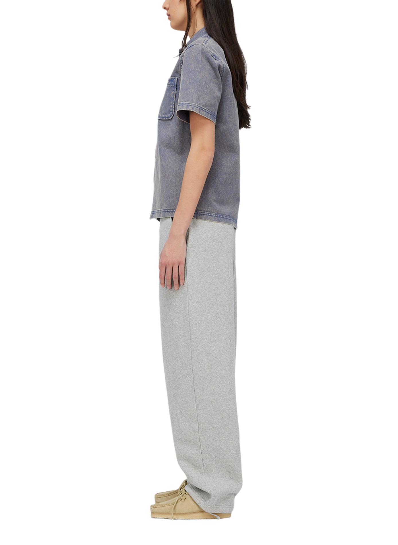 Washed cotton shirt DIME Blue