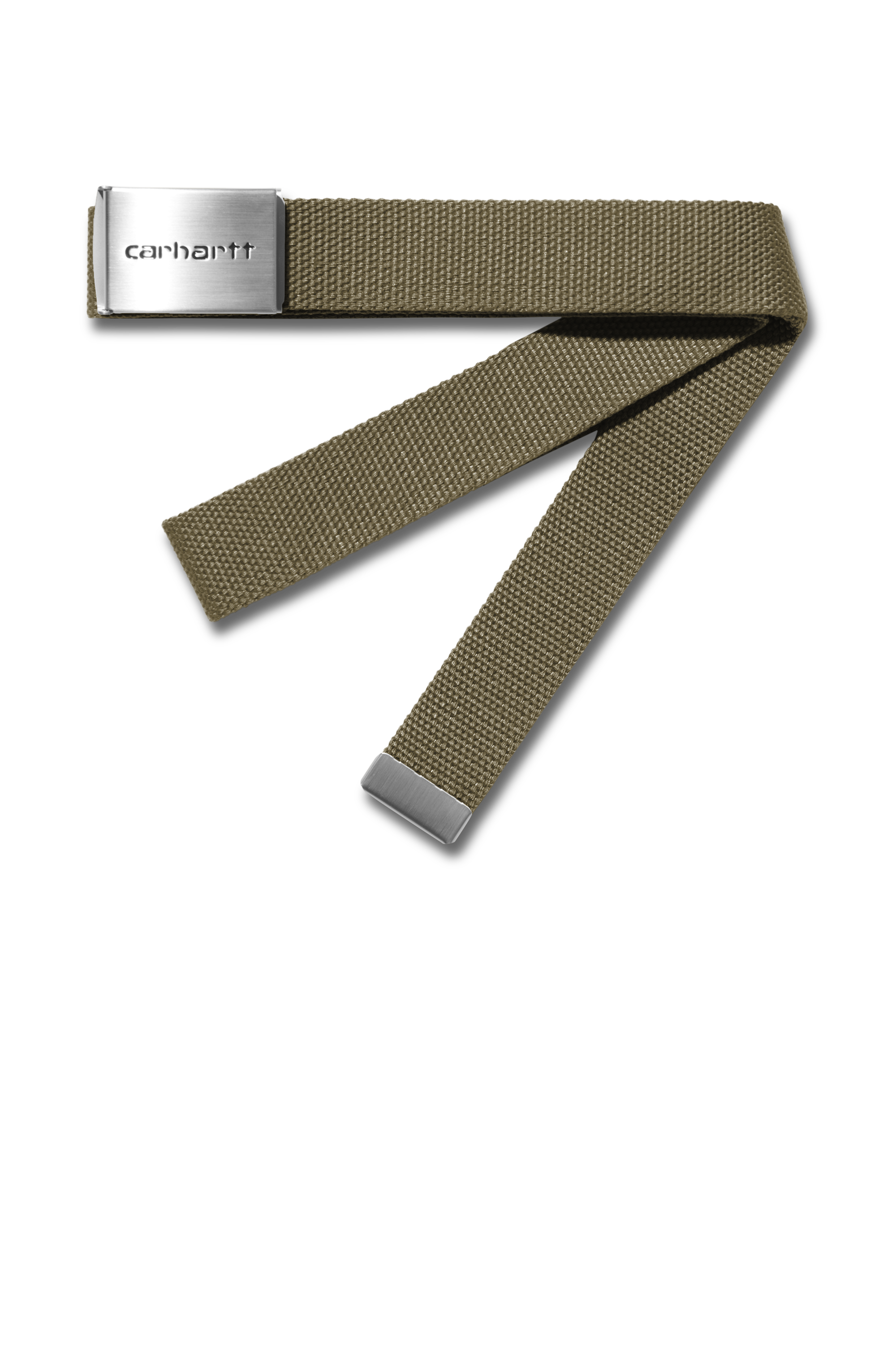 Ceinture clip belt chrome CARHARTT WIP Marron
