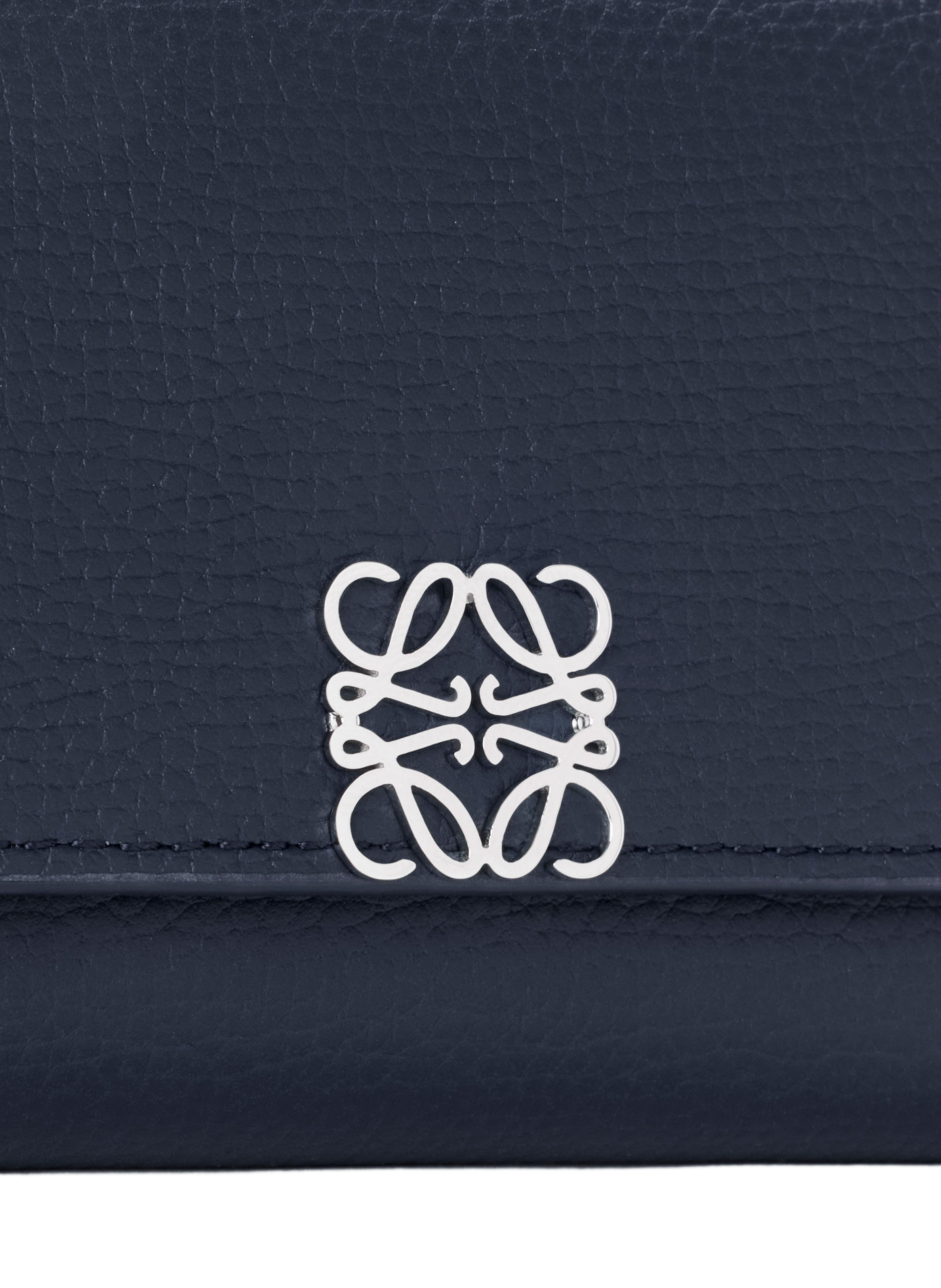 Verticale portefeuille van generfd kalfsleer LOEWE Blauw