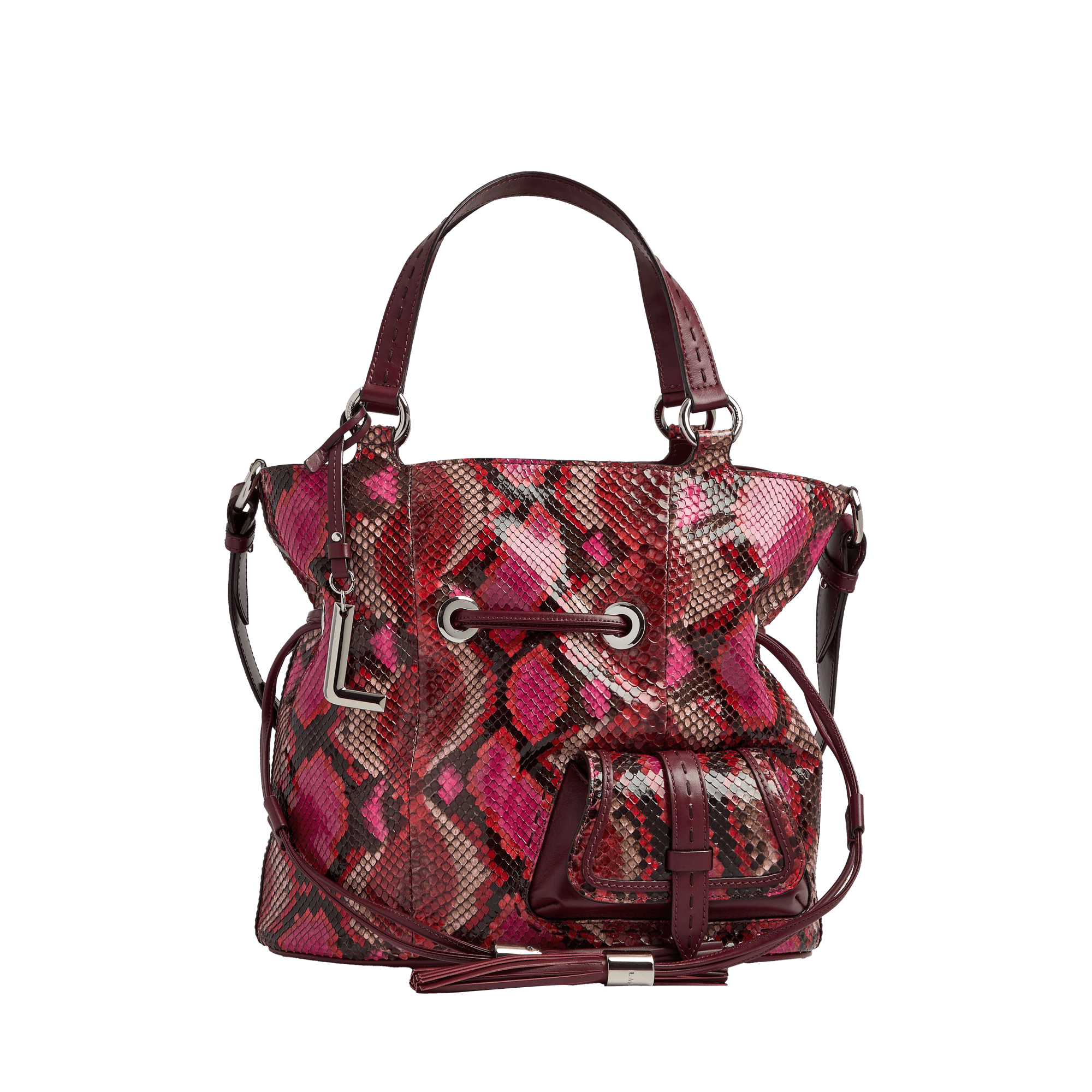 Emmertas Premier Flirt capsule 150 jaar in python en runderleer LANCEL Rood
