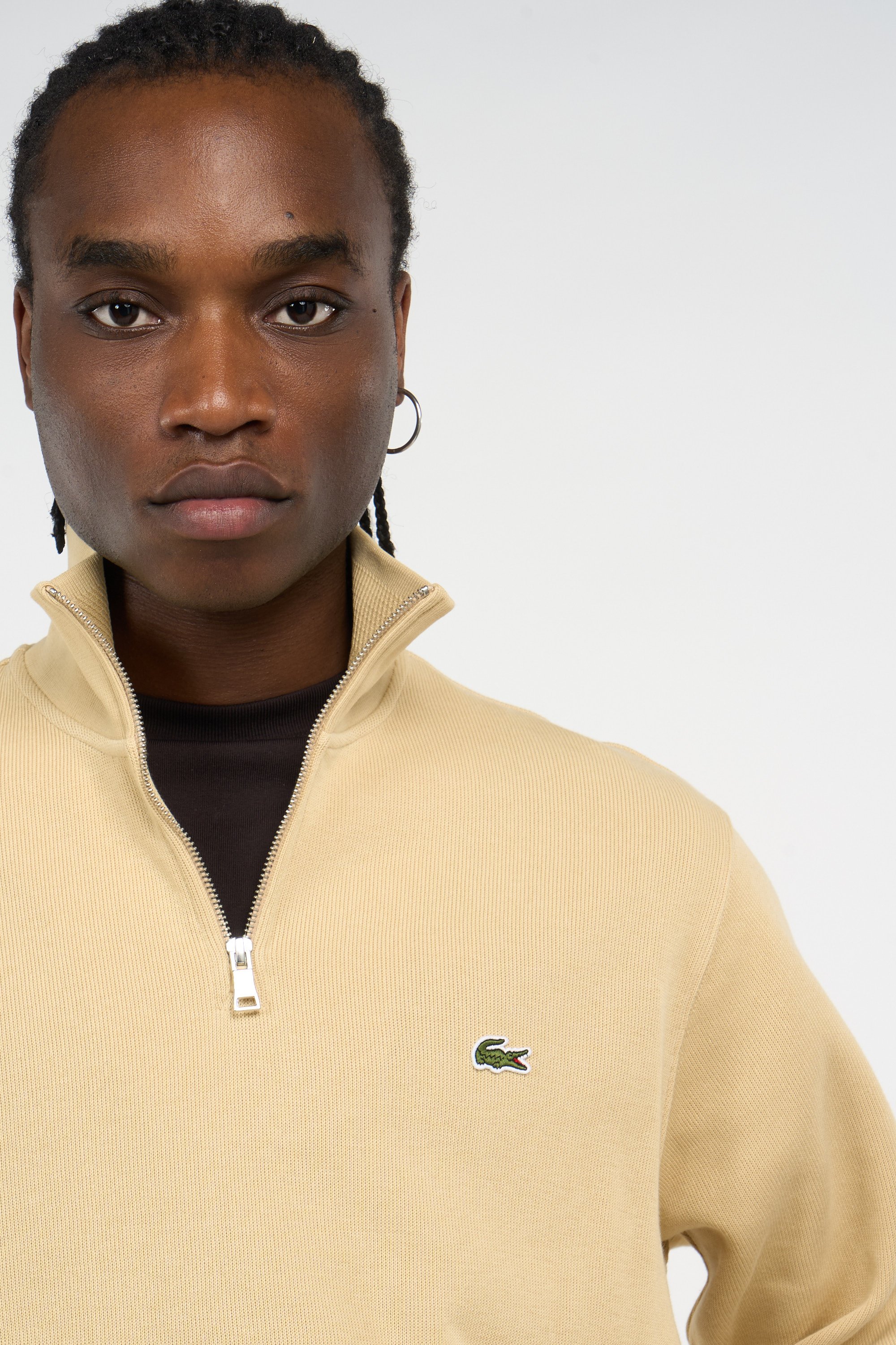 Sweatshirt zippé core 1/4 zip LACOSTE Beige