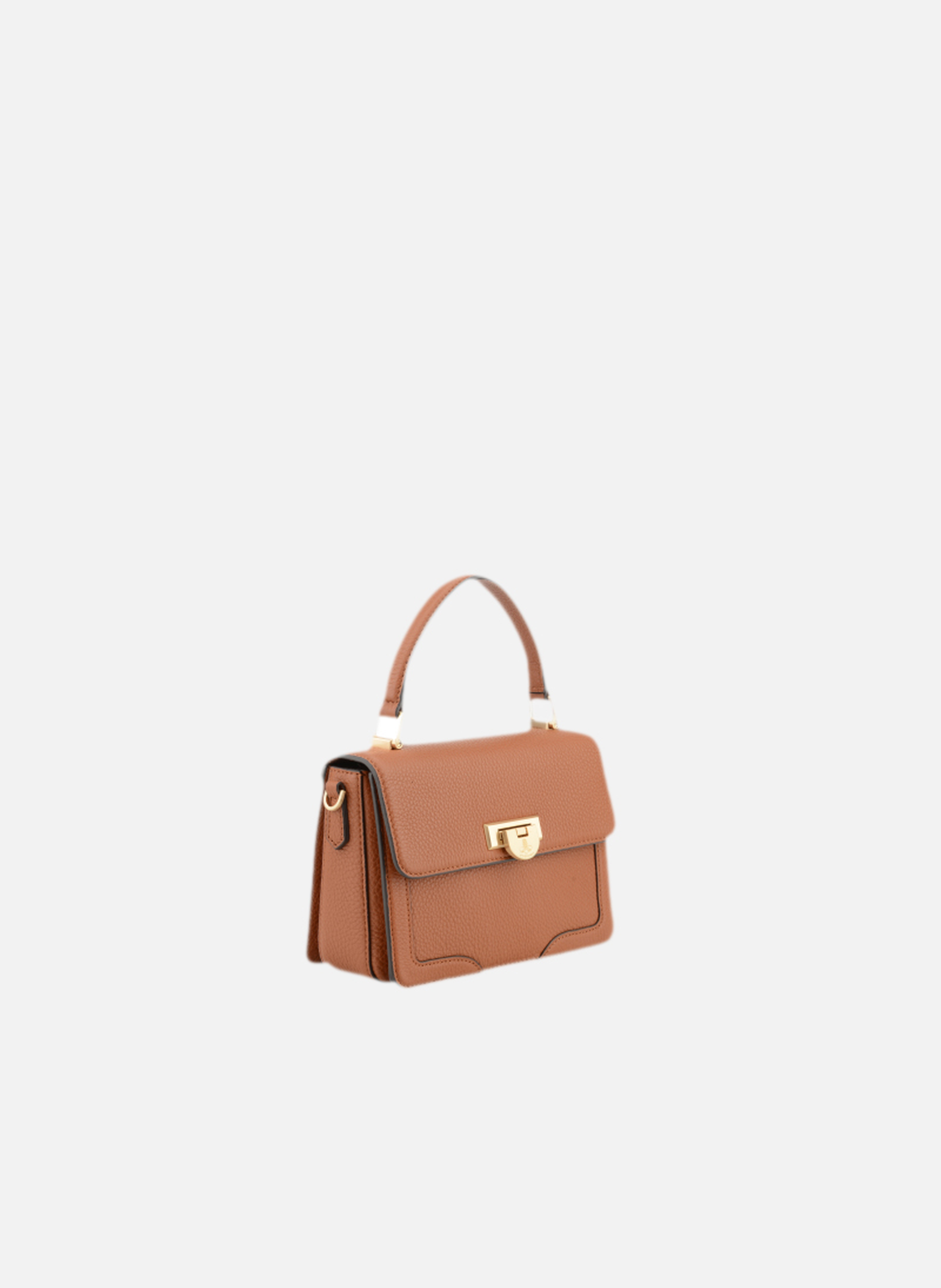 Auteuil | sac à main en cuir de vachette POURCHET Marron