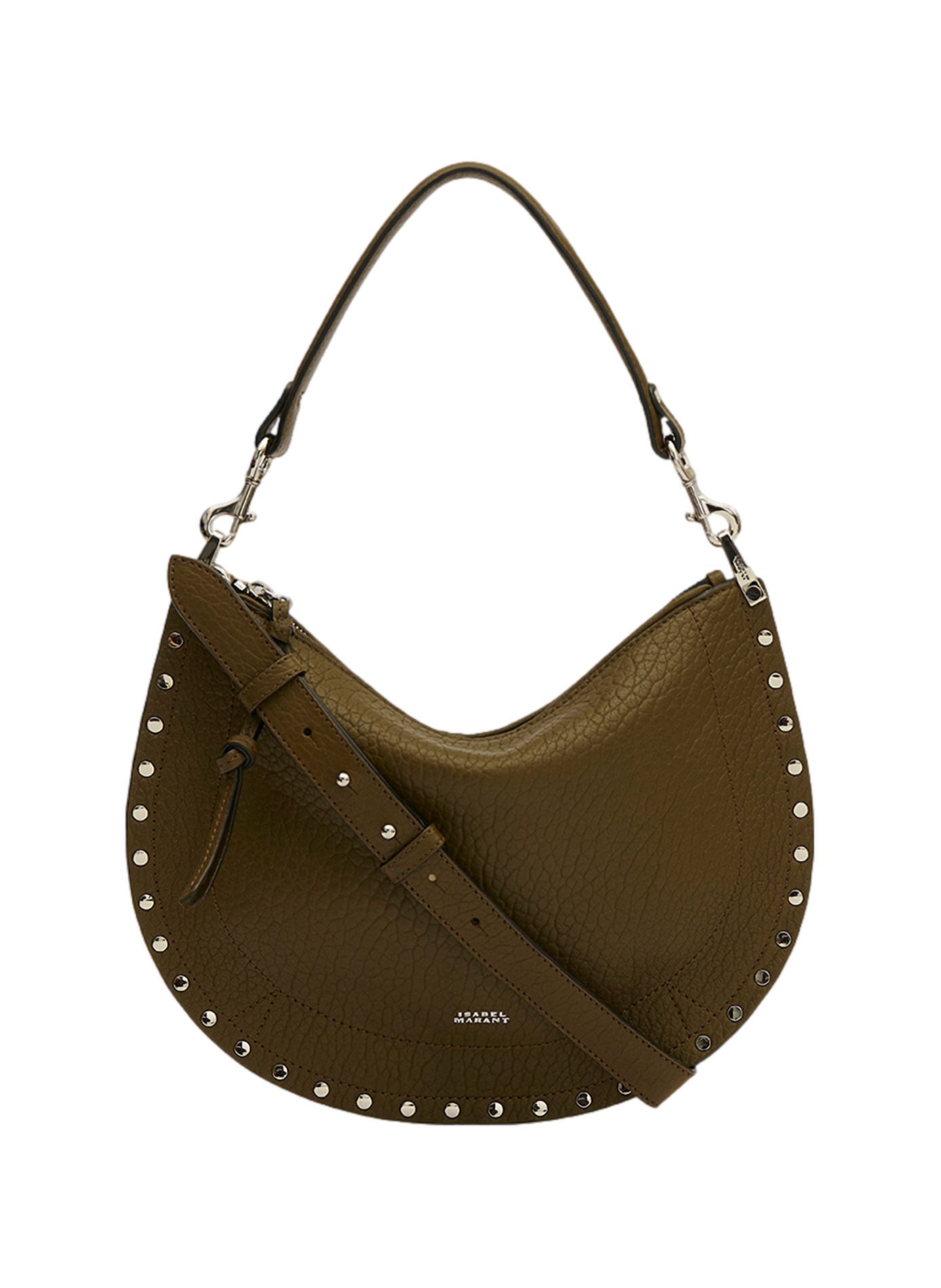Umhängetasche Oskan Soft aus Bubble-Leder ISABEL MARANT Khaki