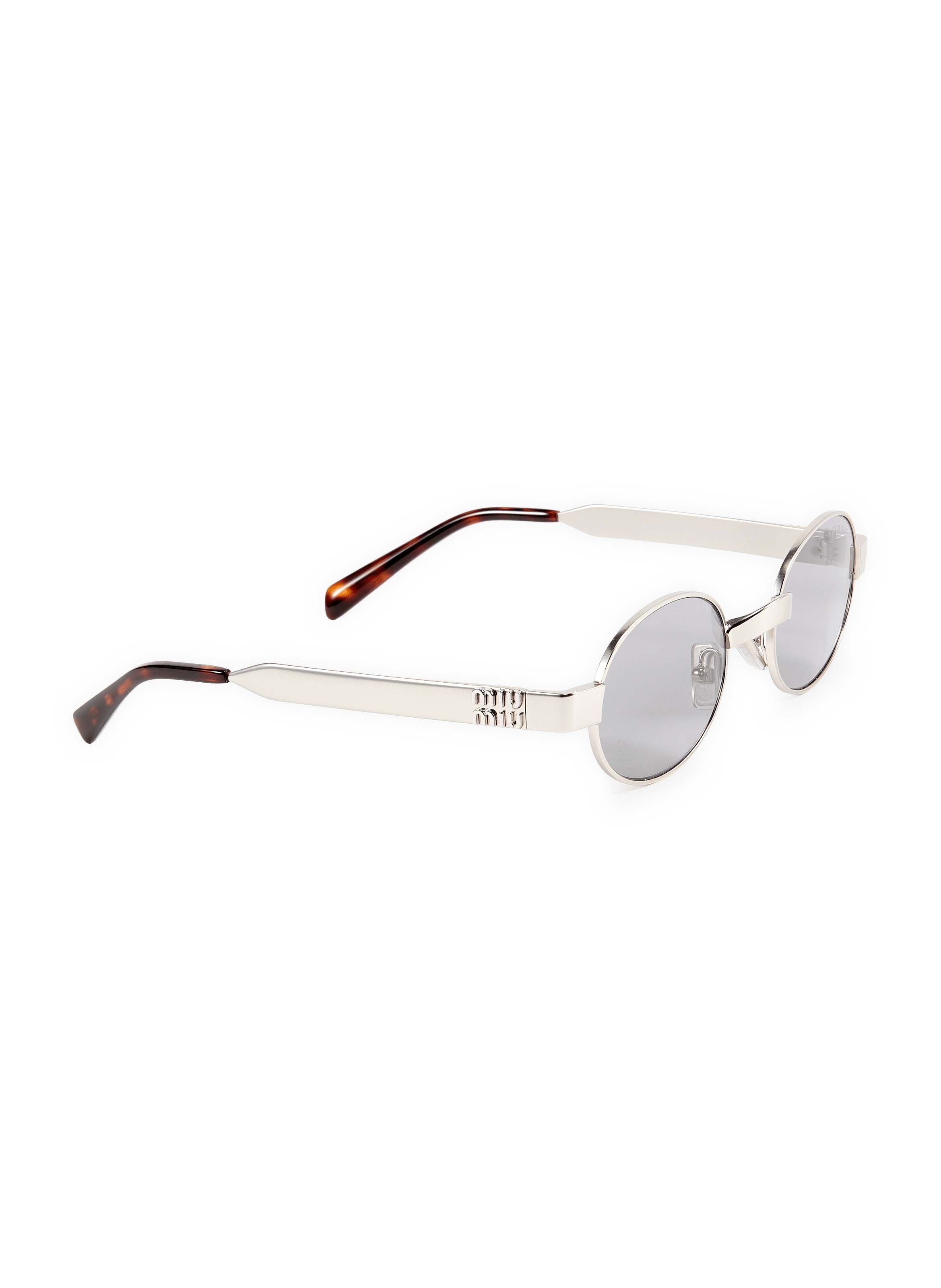 Ovale Sonnenbrille aus Metall MIU MIU Silber