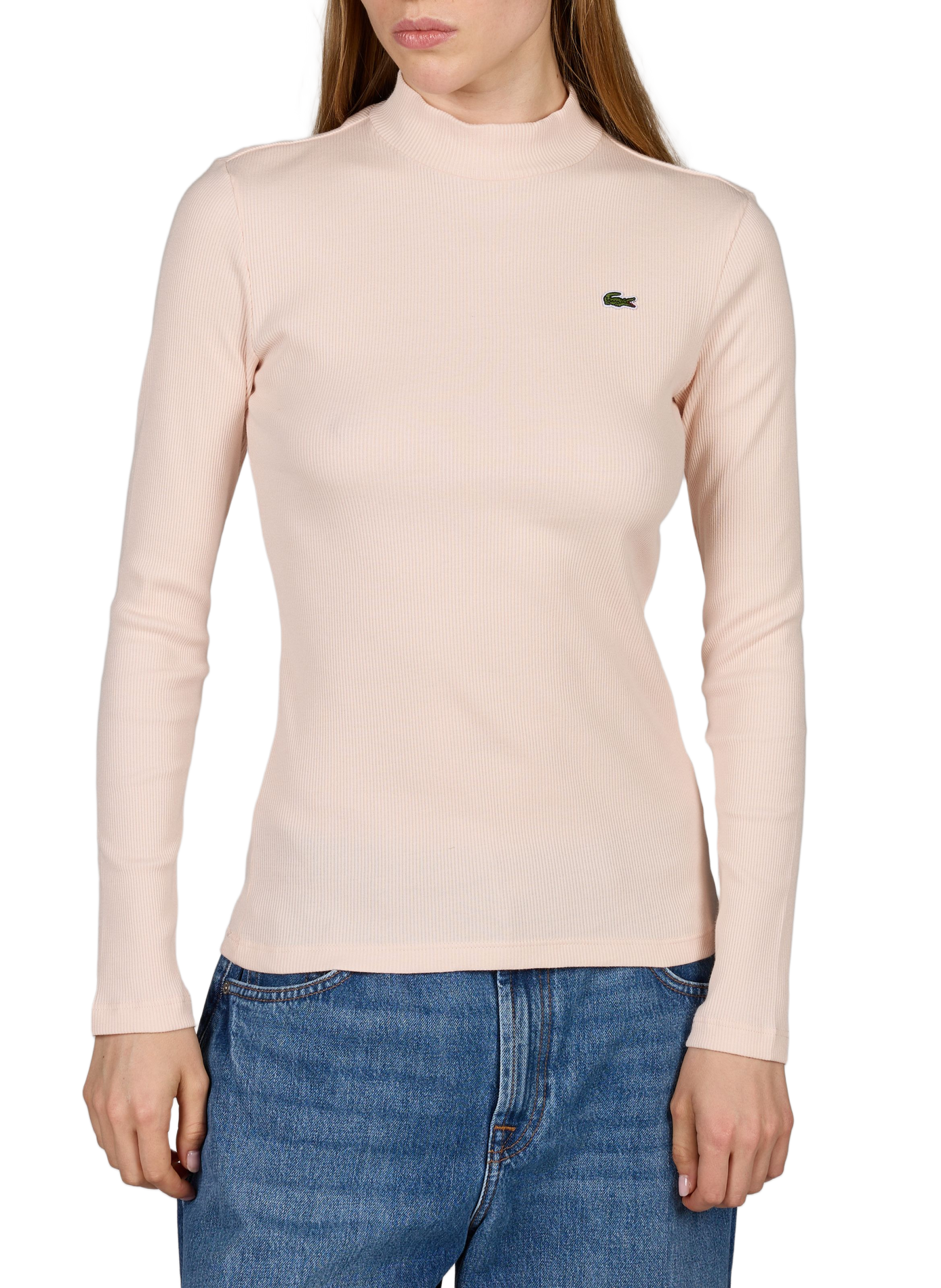 Pullover mit Stehkragen aus Baumwolle LACOSTE Beige