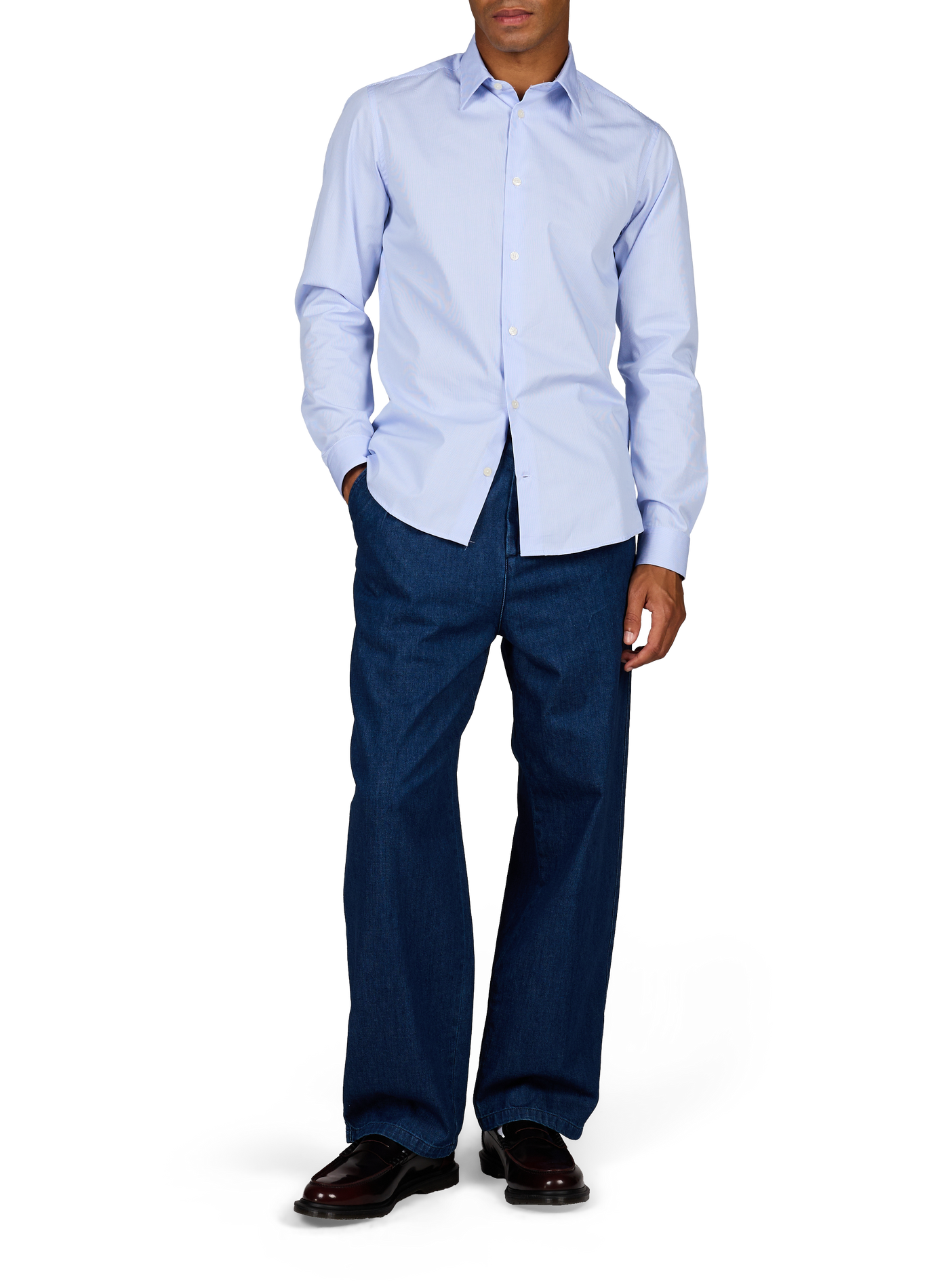 Wijde katoenen jeans A.P.C. Blauw