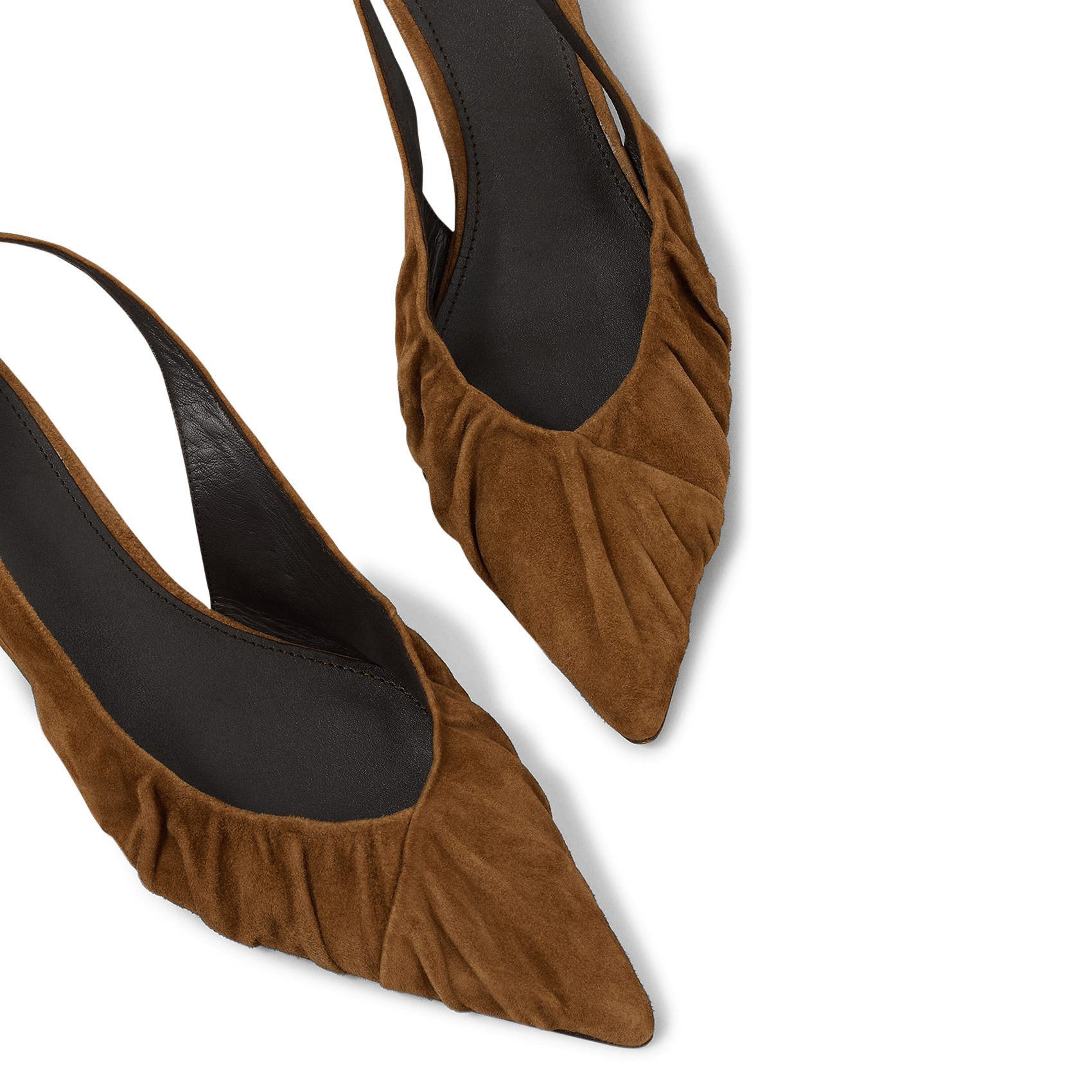 Suède leren geplooide pumps Cidney BA&SH Bruin