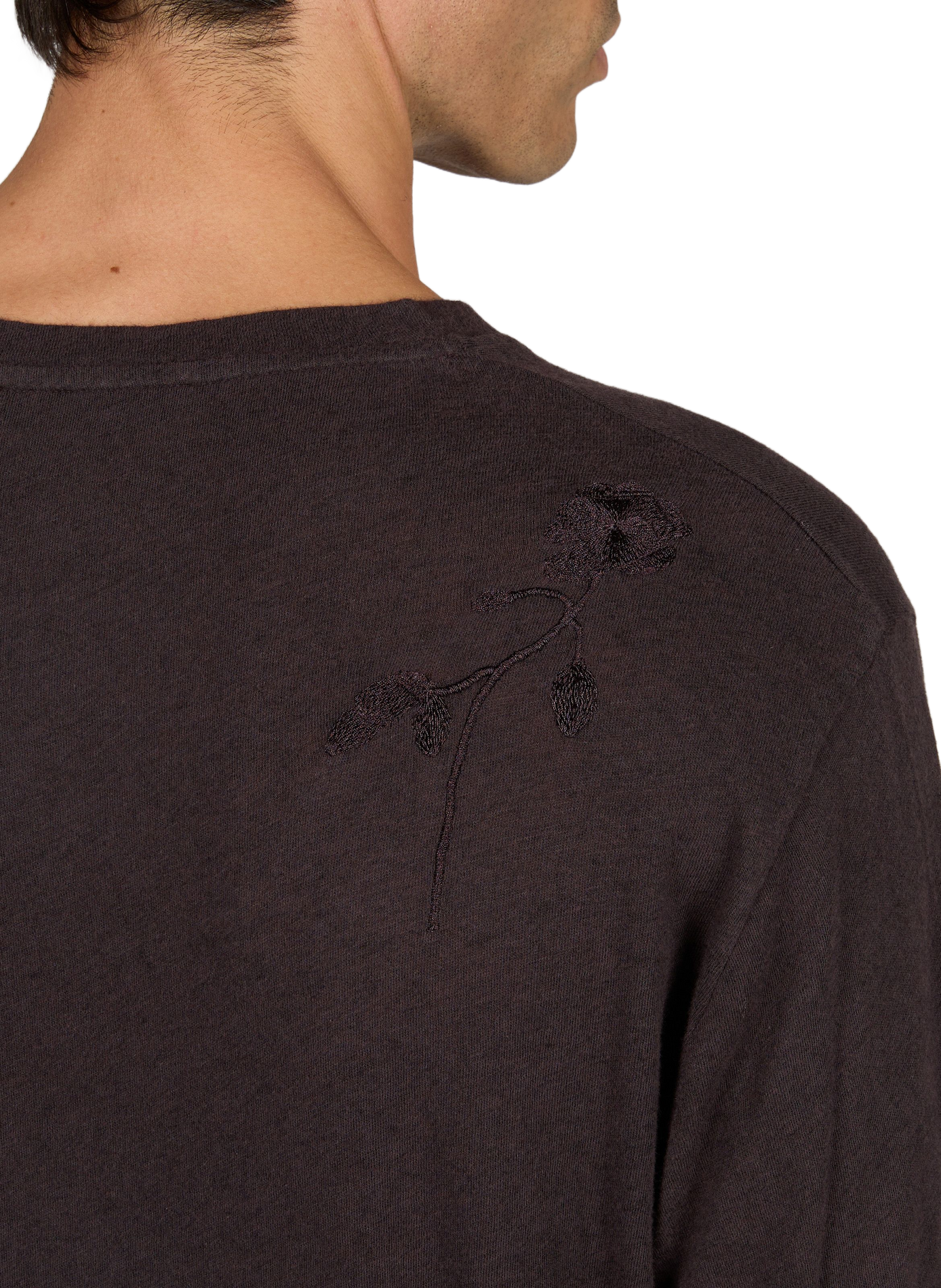 Long-sleeved cotton and wool T-shirt OUR LEGACY Brown