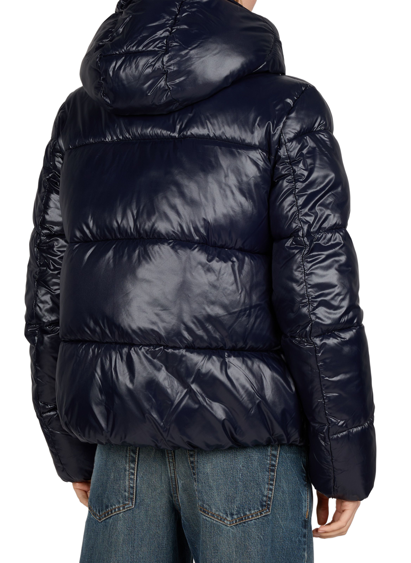 Quilted straight down jacket SAVE THE DUCK Blue