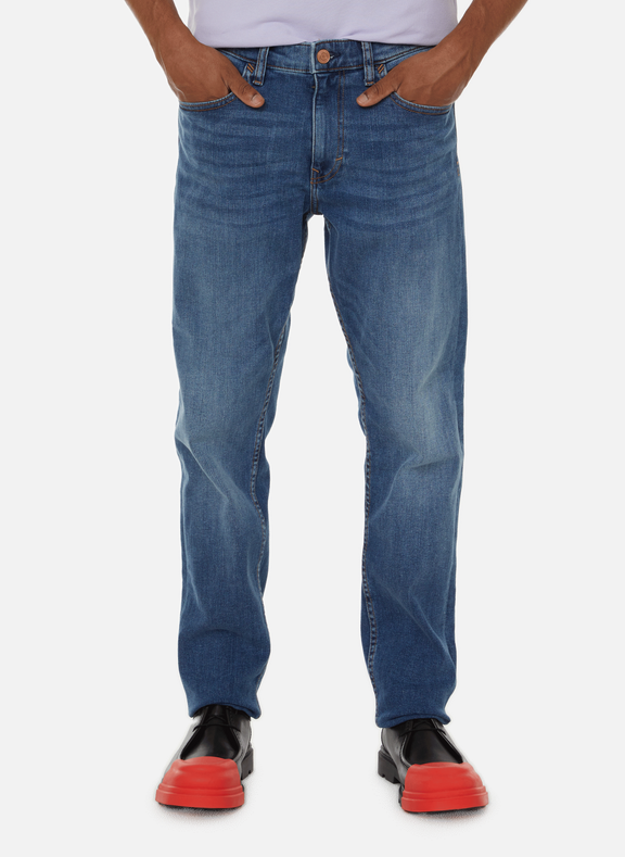 ESPRIT Slim-fit cotton jeans Blue