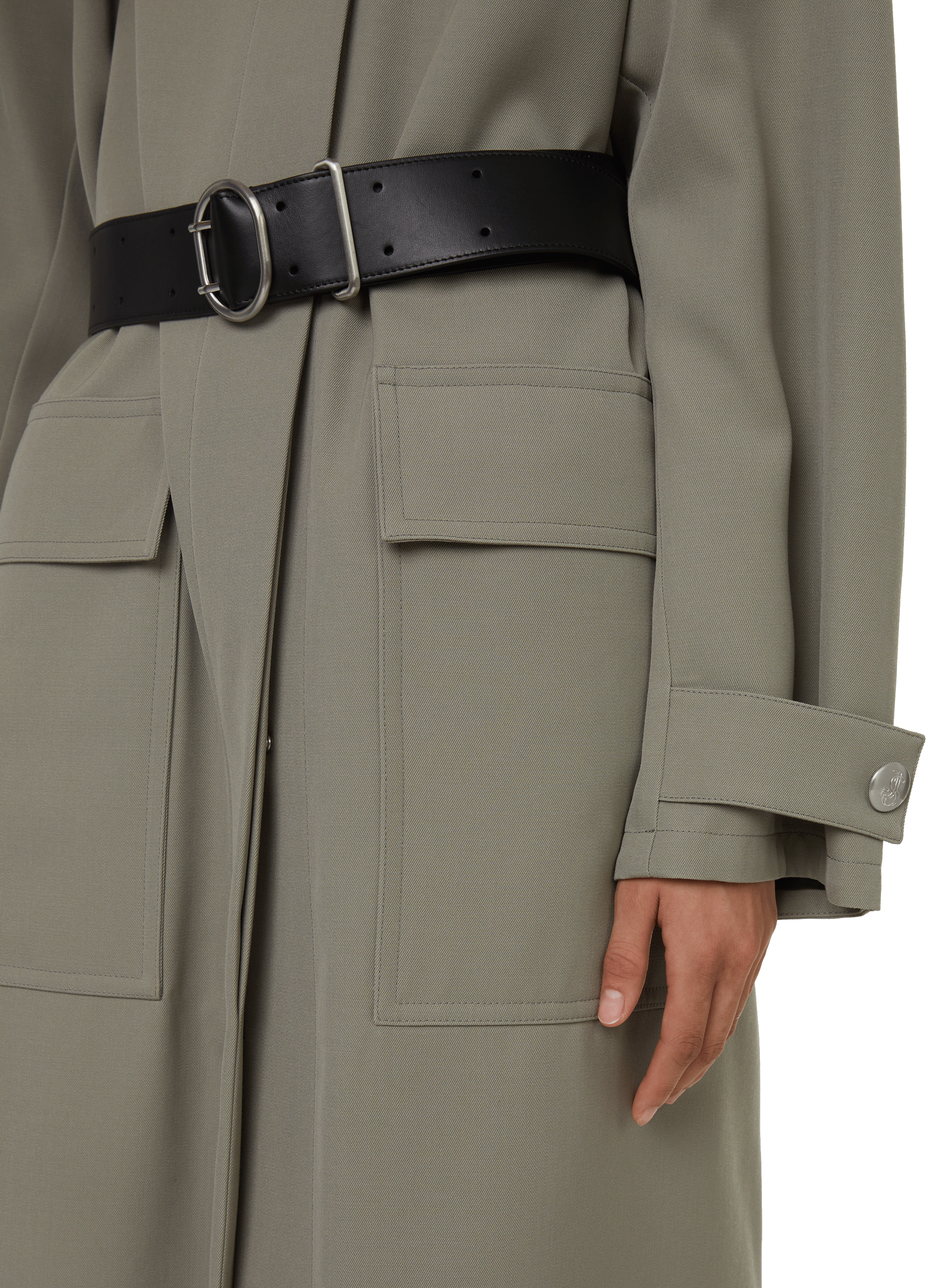 Wool coat JIL SANDER Green