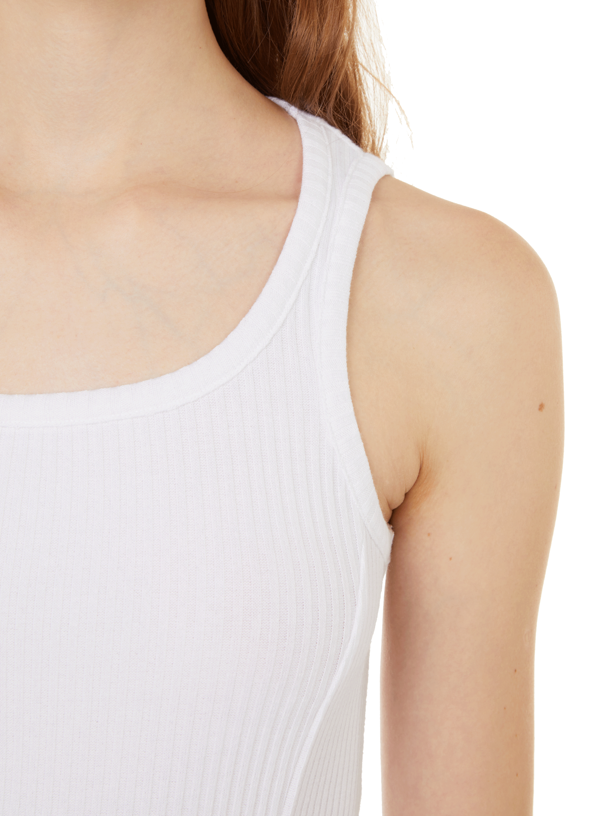 Top débardeur côtelé CAES Blanc