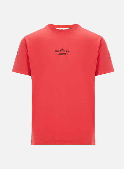 Red cotton t-shirtSTONE ISLAND 