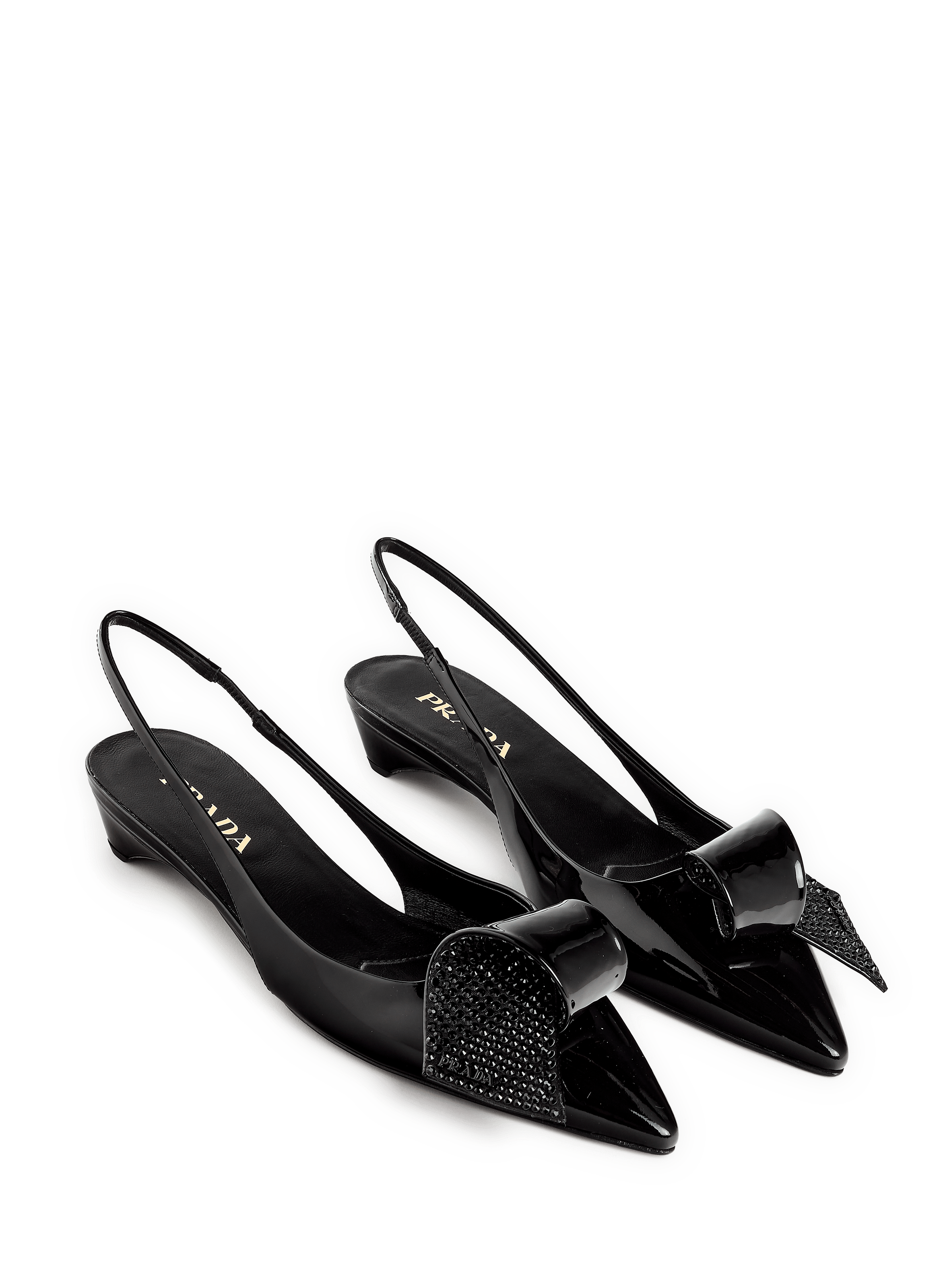 Patent leather heels PRADA Black