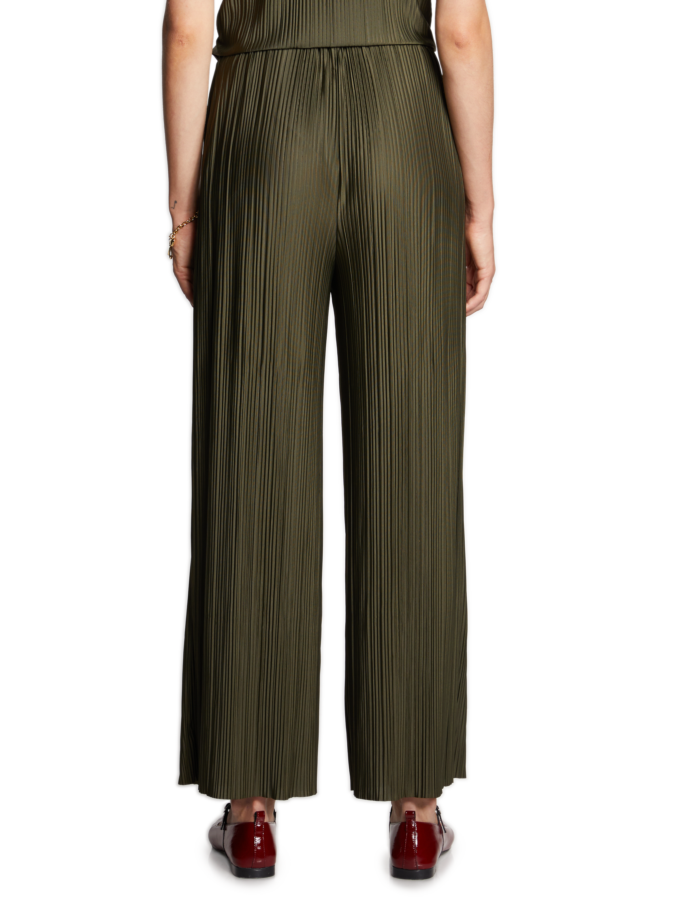 Pantalon fluide plissé Uma SAMSOE SAMSOE Vert