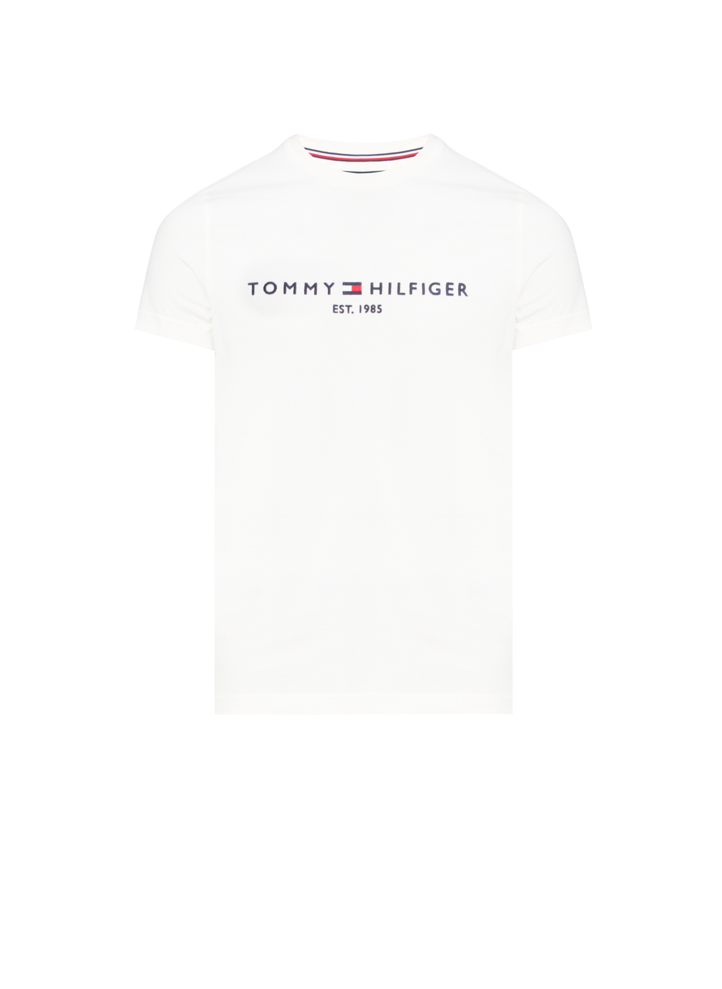 TOMMY HILFIGER T-shirt logotypé en coton biologique Blanc