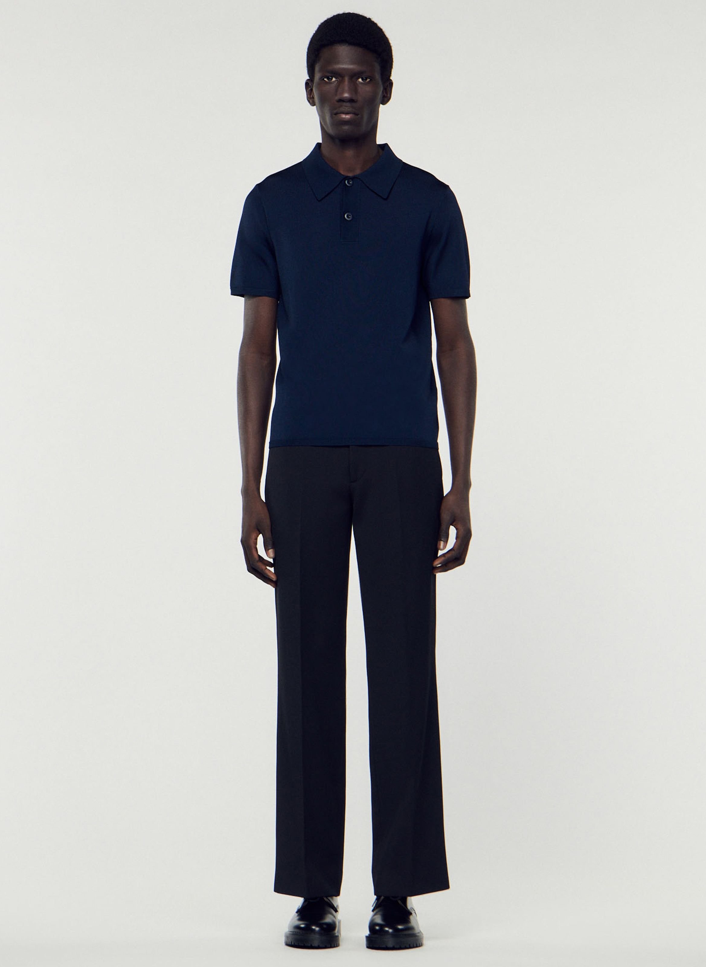 Polo regular fit SANDRO Bleu