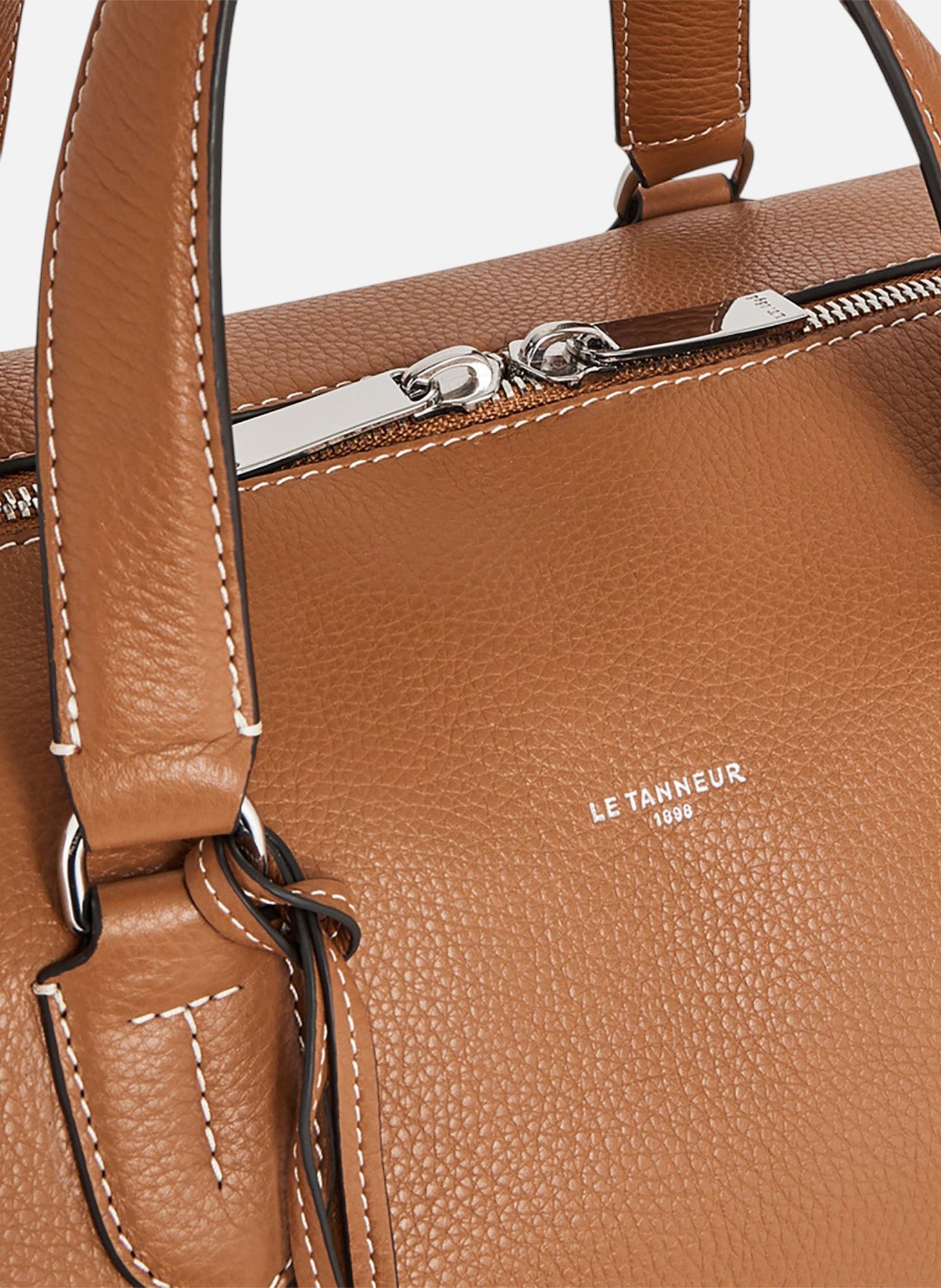 Sac de voyage 24h romy en cuir grainé LE TANNEUR Marron