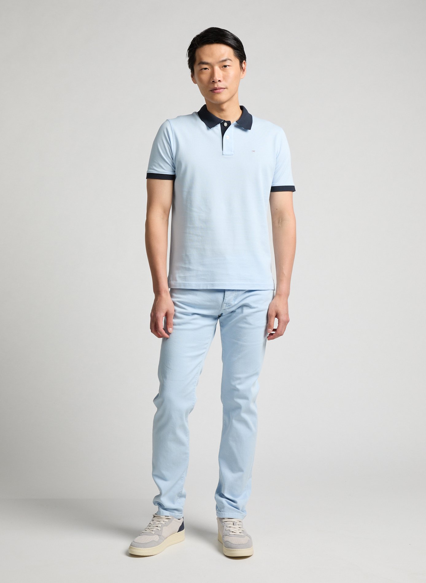 Polo manches courtes en coton EDEN PARK Bleu