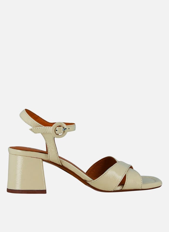 Sandales à talon en cuir briella Blanc by JONAK JONAK Sandales à talon en cuir briella Blanc
