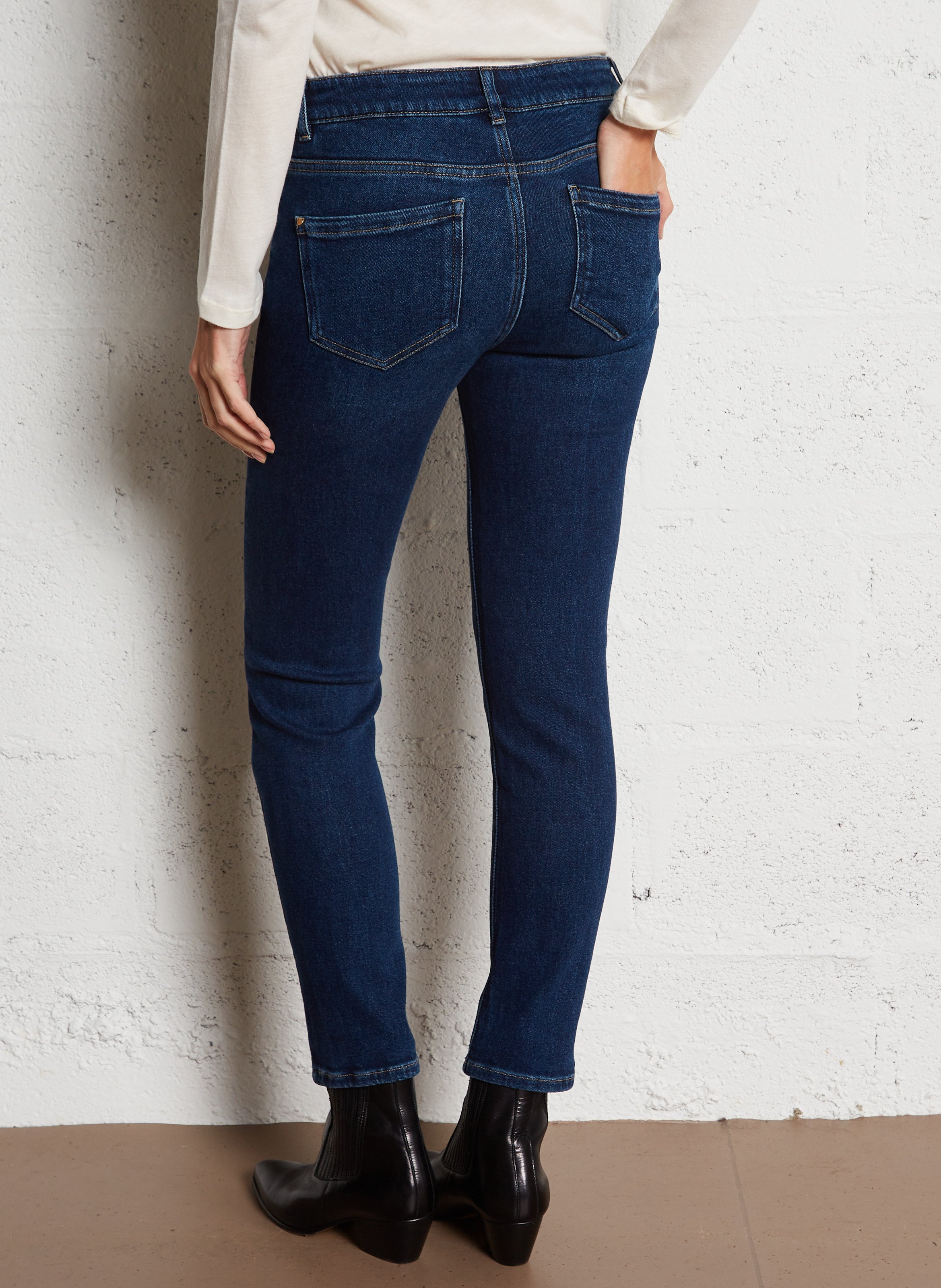 Jean slim brut en coton mélangé lou MAISON 123 Bleu