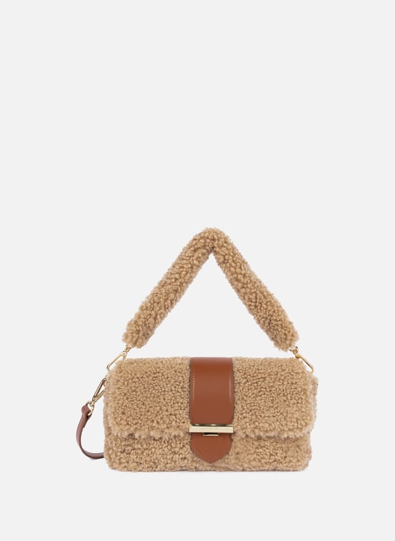 Sac trotteur - moumoute Marron by LANCASTER LANCASTER Sac trotteur - moumoute Marron