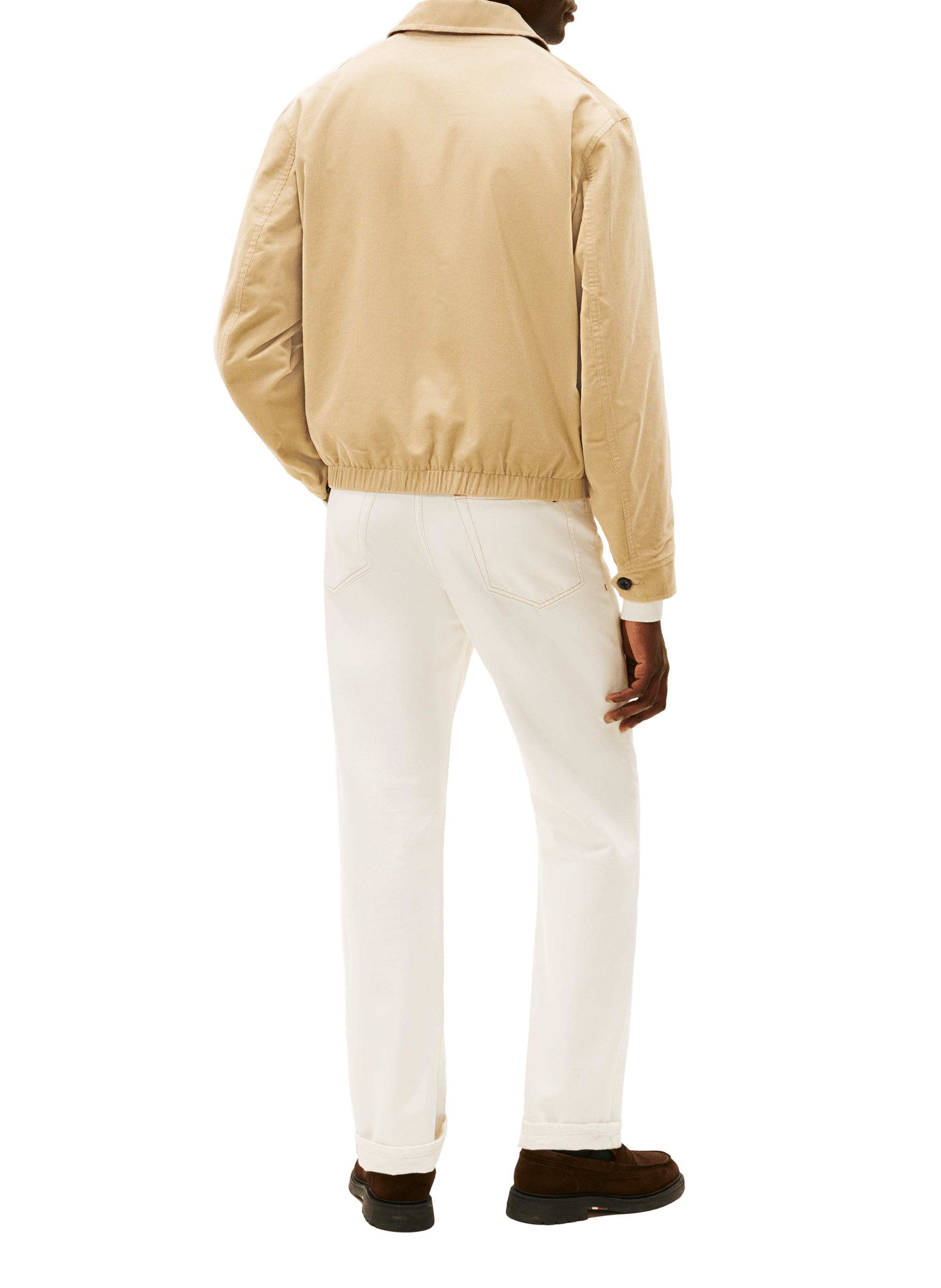 Reversible classic collar cotton jacket TOMMY HILFIGER Beige