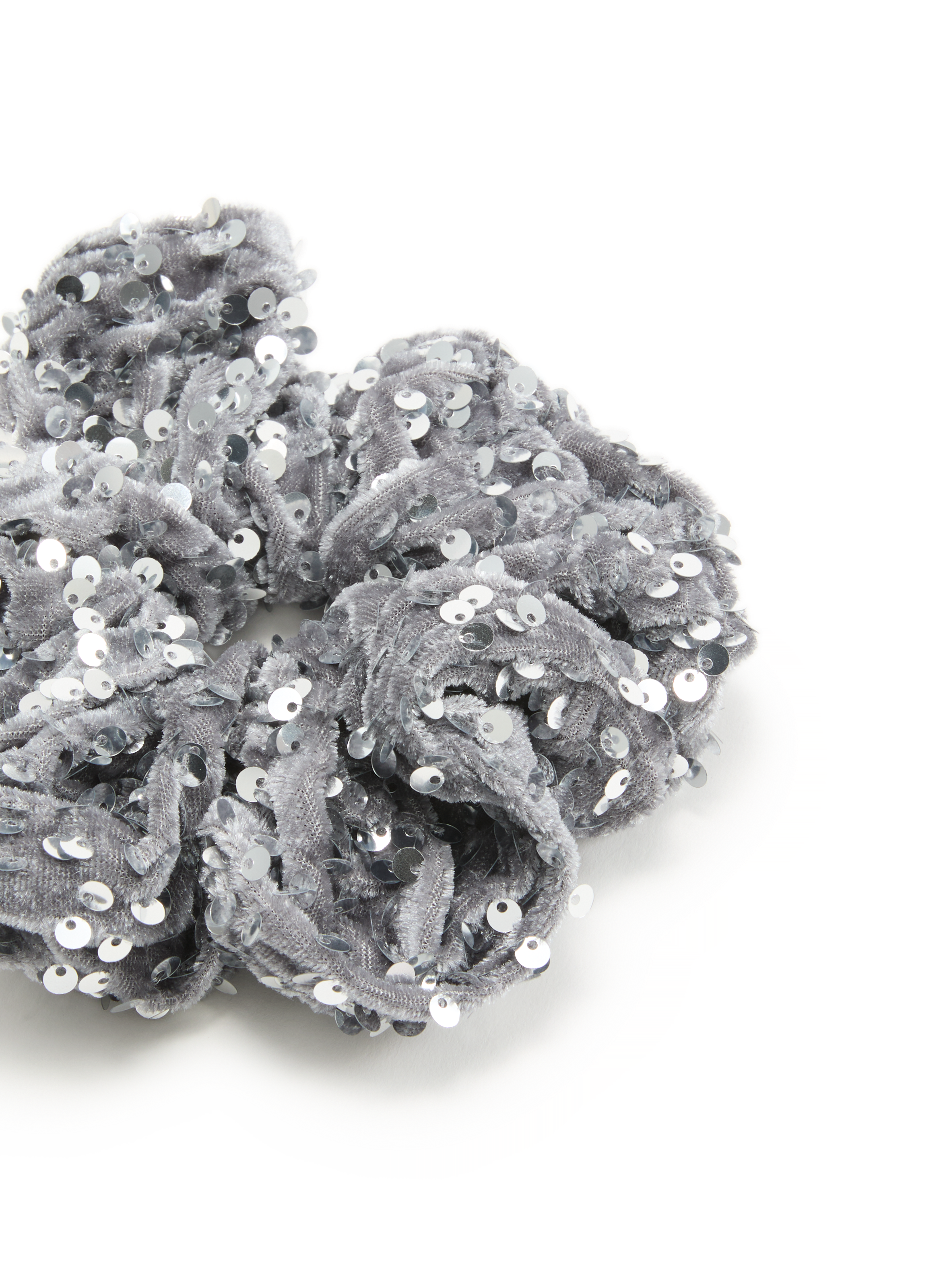 Large sequin scrunchie AU PRINTEMPS PARIS Grey