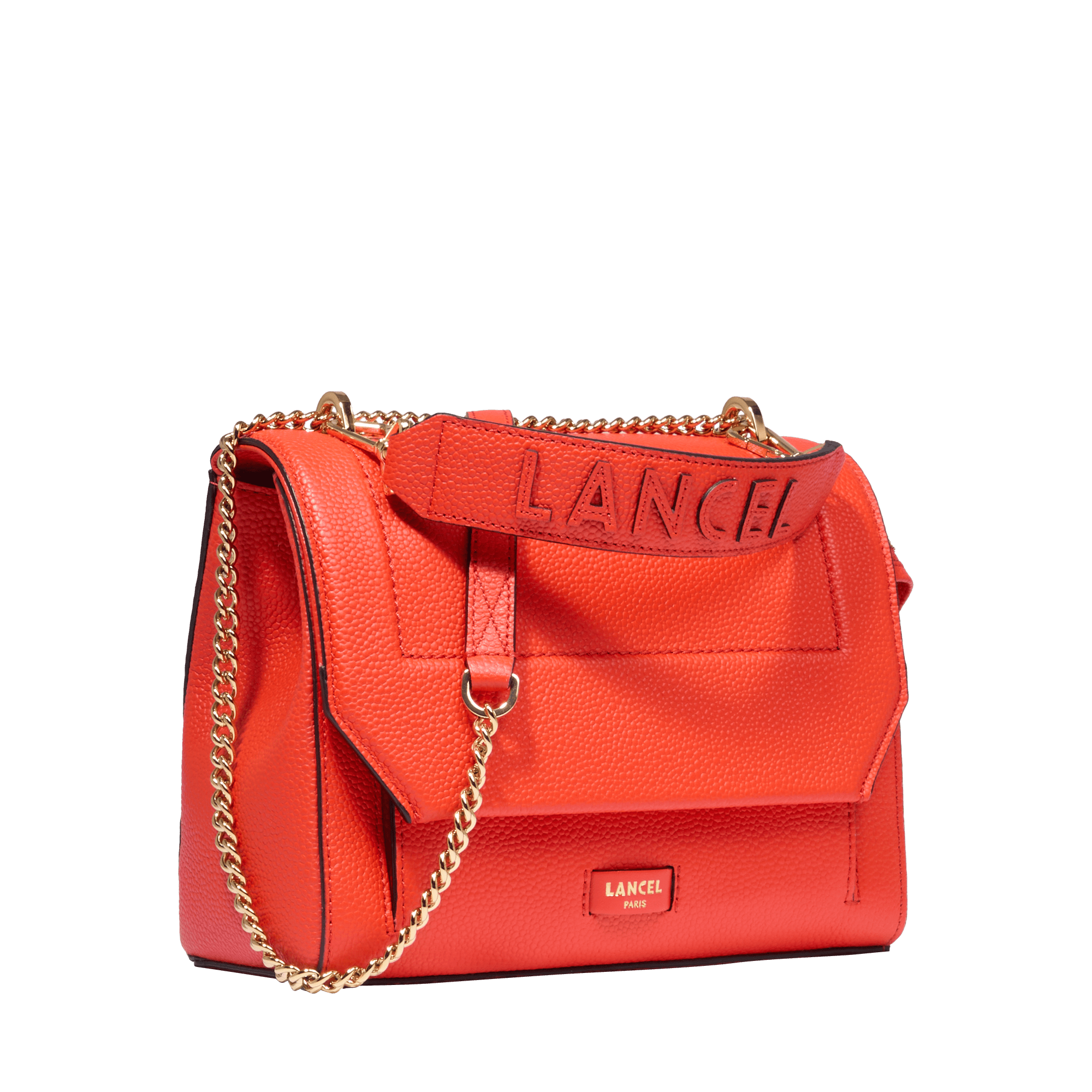 Sac rabat m ninon de lancel en cuir LANCEL Orange