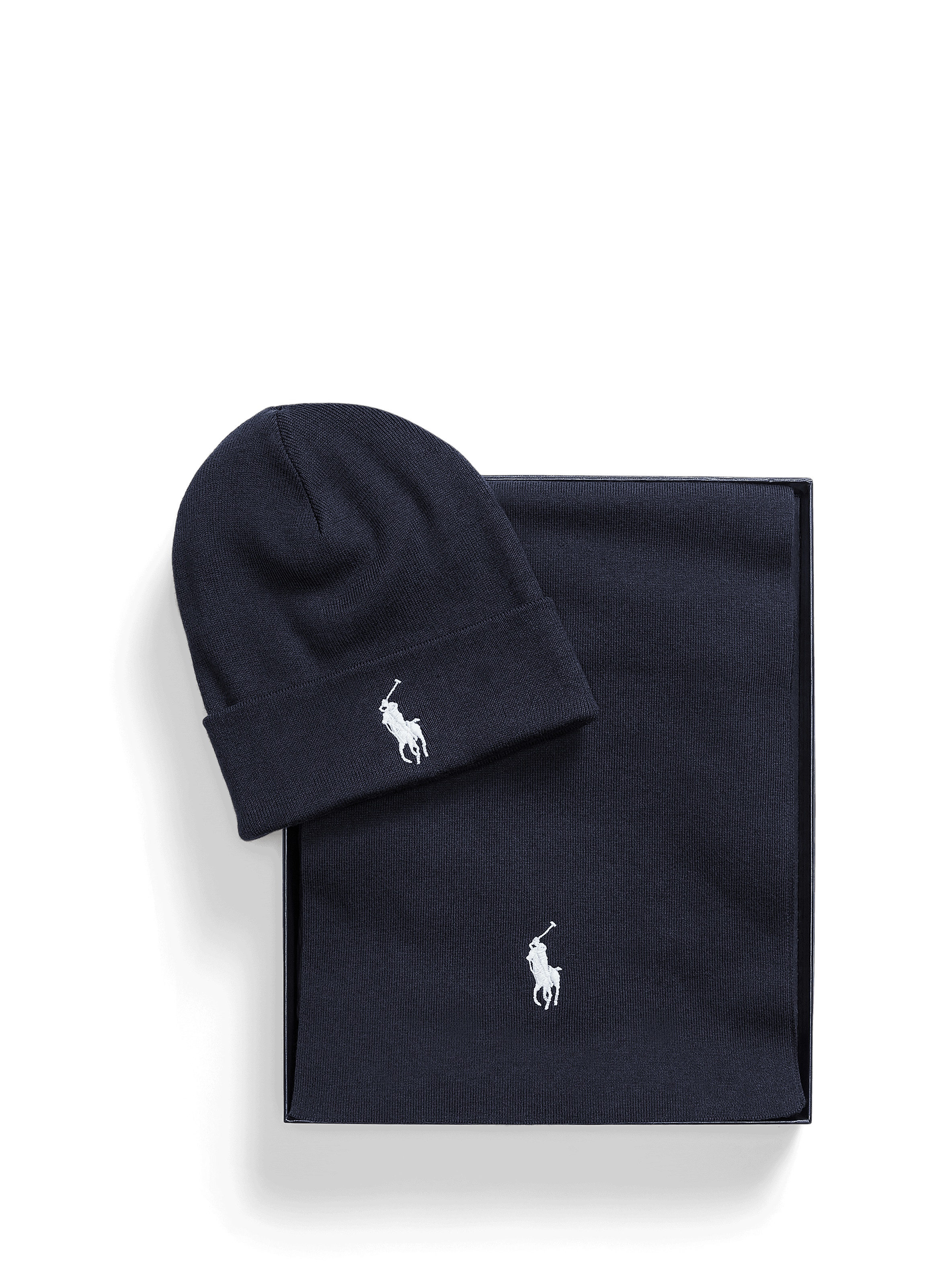 POLO RALPH LAUREN Cotton scarf and beanie Blue