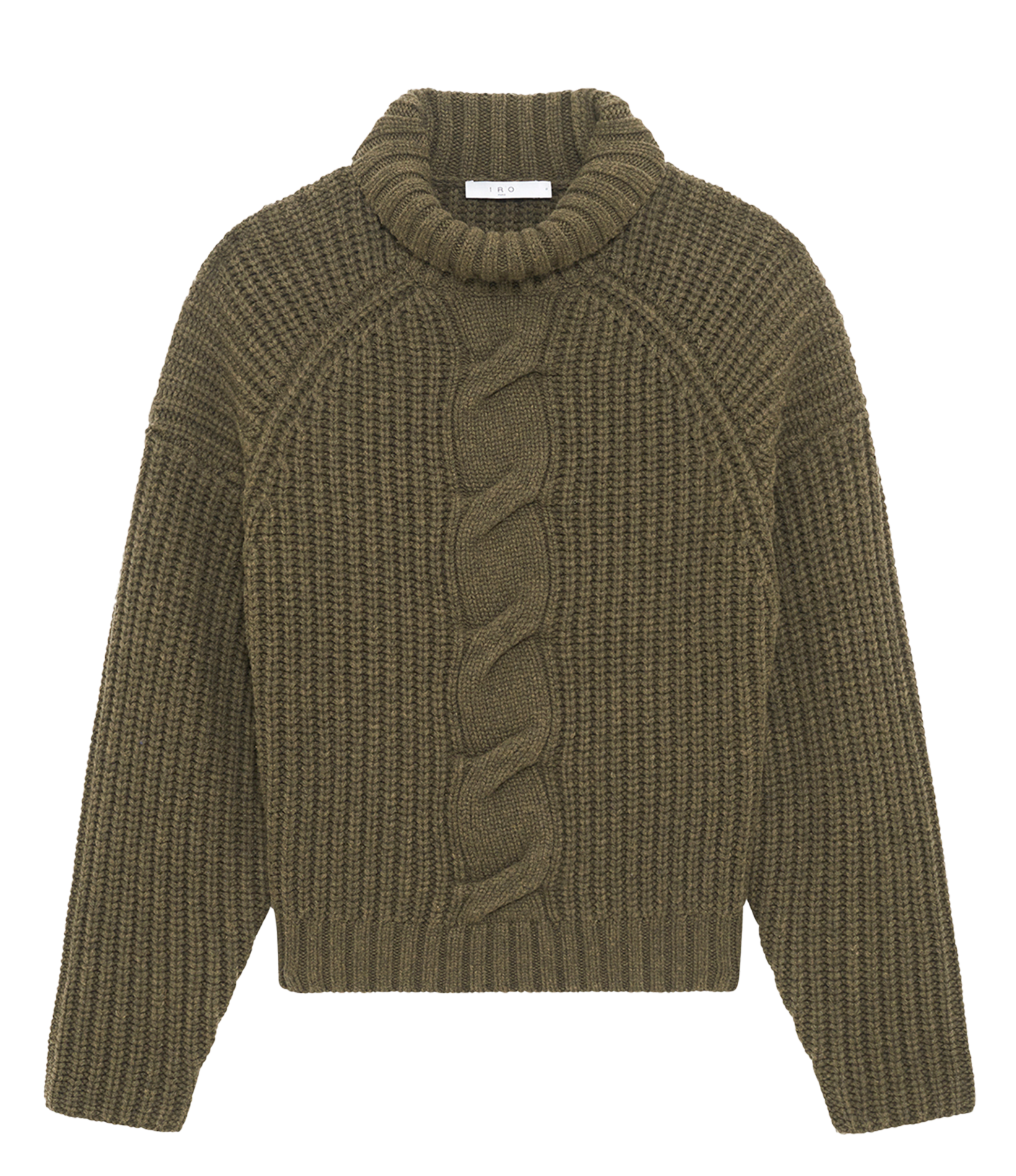 Pull ample tressé en laine mélangée rhona IRO Kaki