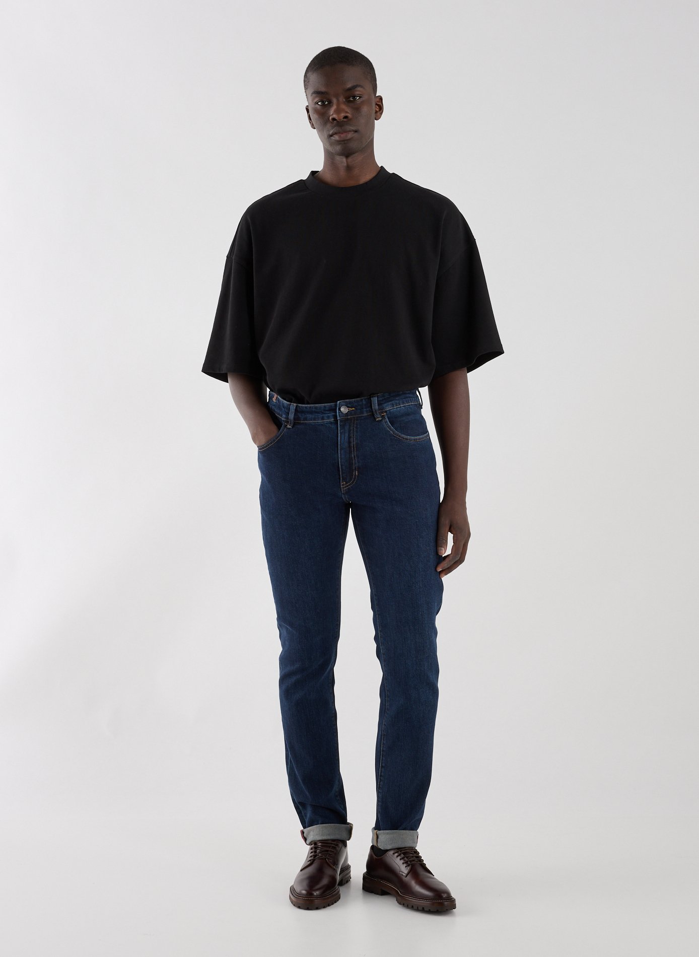 Cotton-blend slim-fit jeans NOTIFY Blue