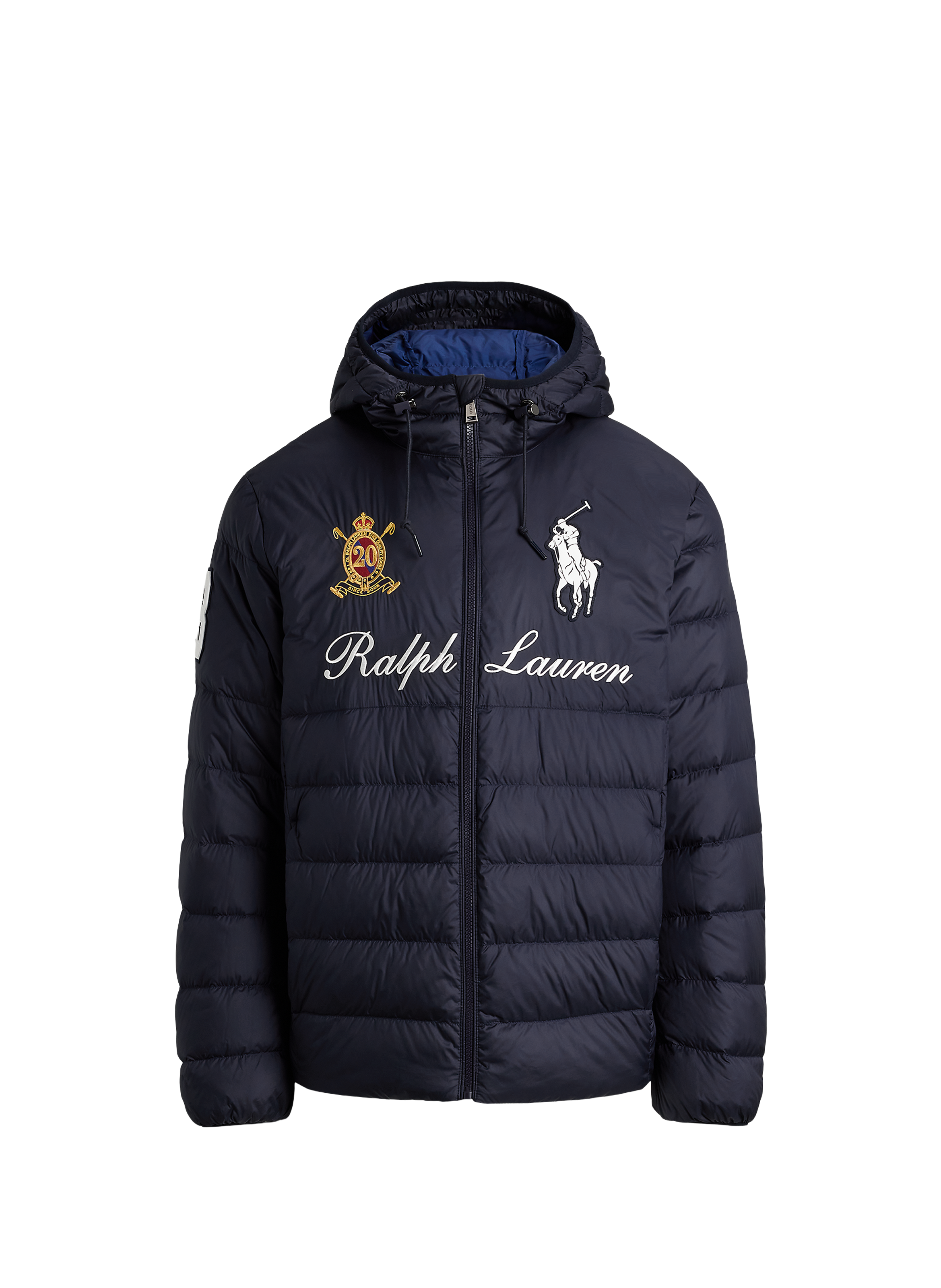 Doudoune zippée à capuche garnissage plume POLO RALPH LAUREN Bleu