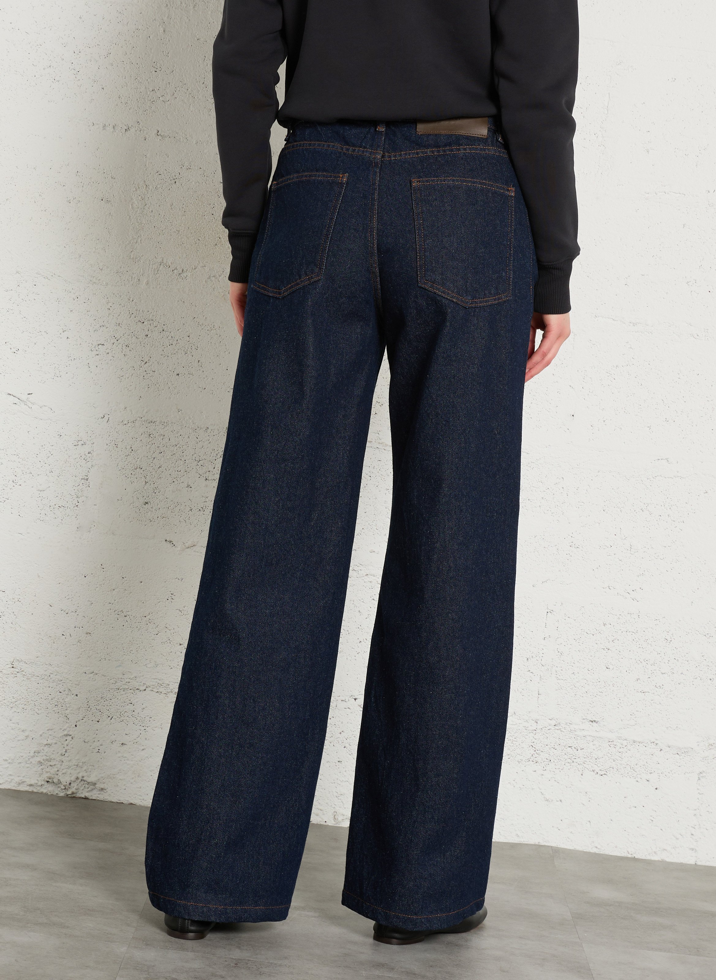 Jean droit brut taille mi-haute calvin SOEUR Bleu