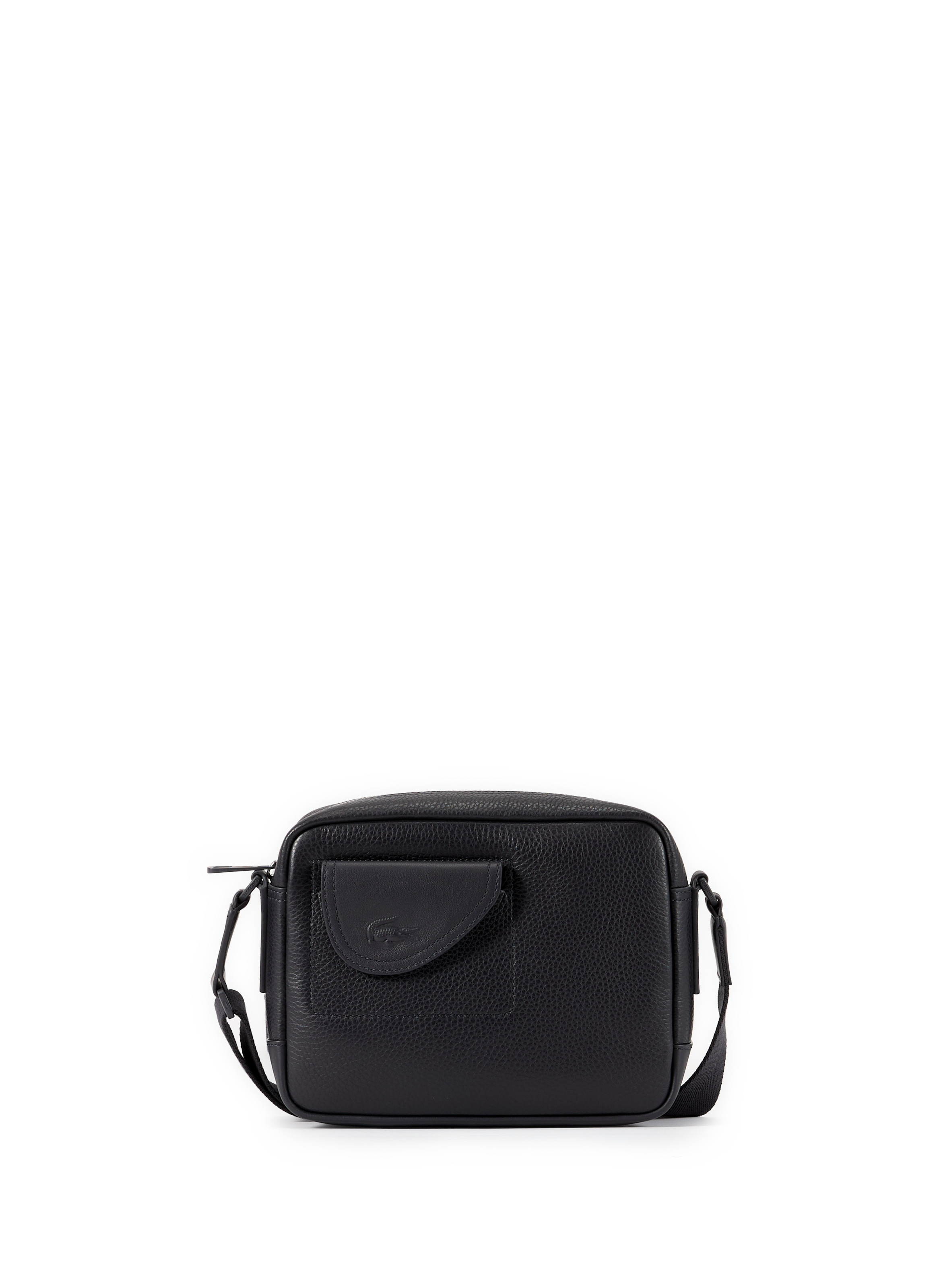 Sac à main porté croisé en cuir grainé LACOSTE Bleu