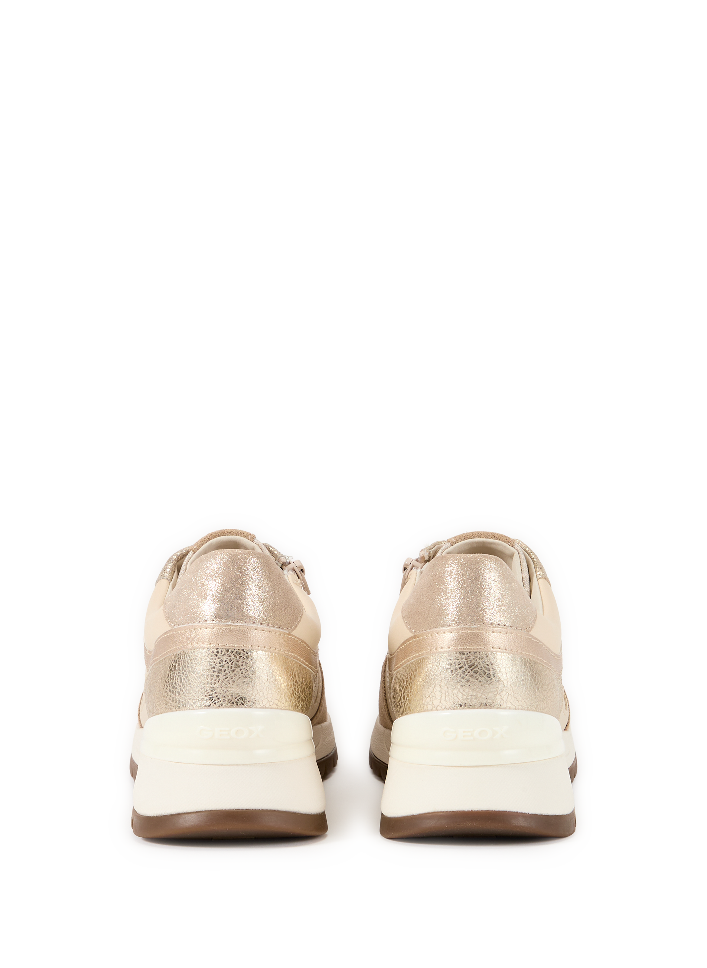 Desya mixed leather sneakers GEOX Beige