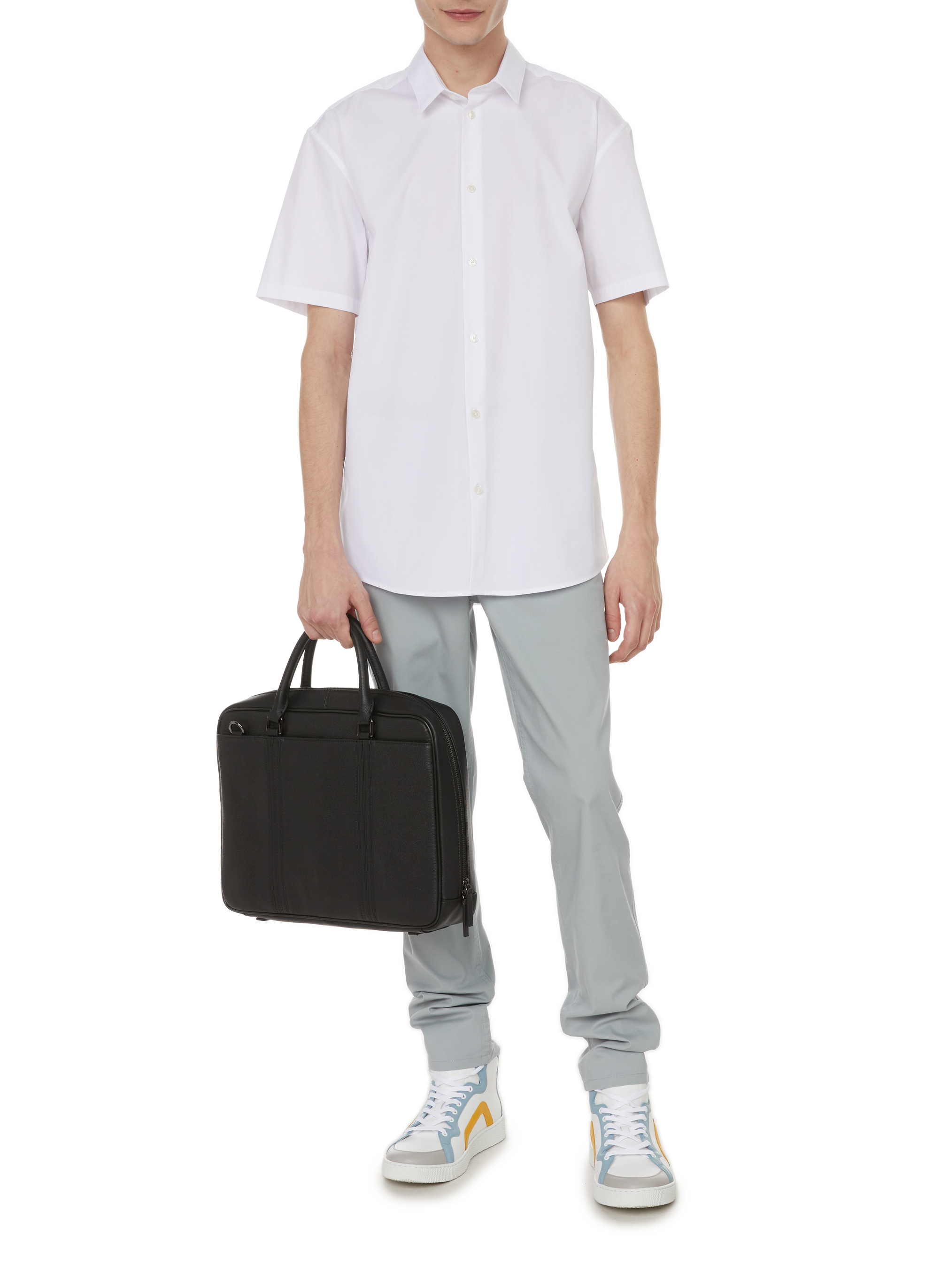 Chemise slim Krave à manches courtes AU PRINTEMPS PARIS Blanc