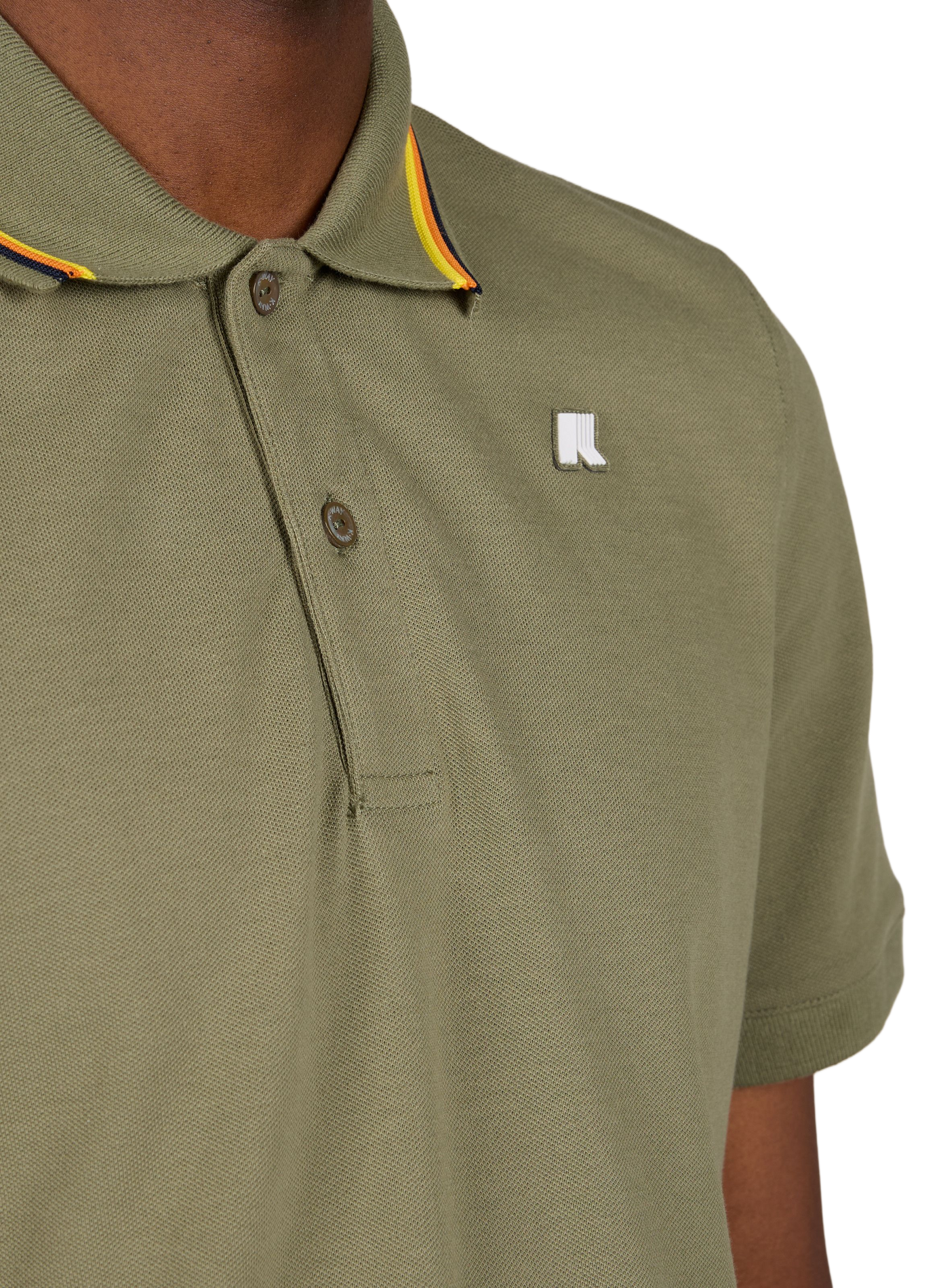 Polo manches courtes en coton mélangé K-WAY Vert