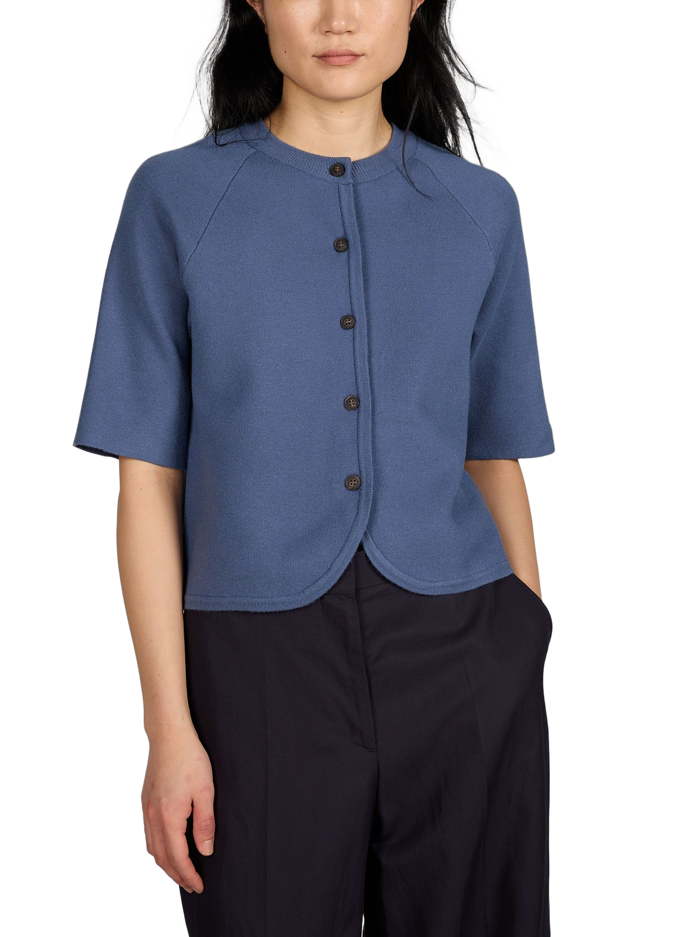 Buttoned vest 3/4 sleeves MSCH Blue