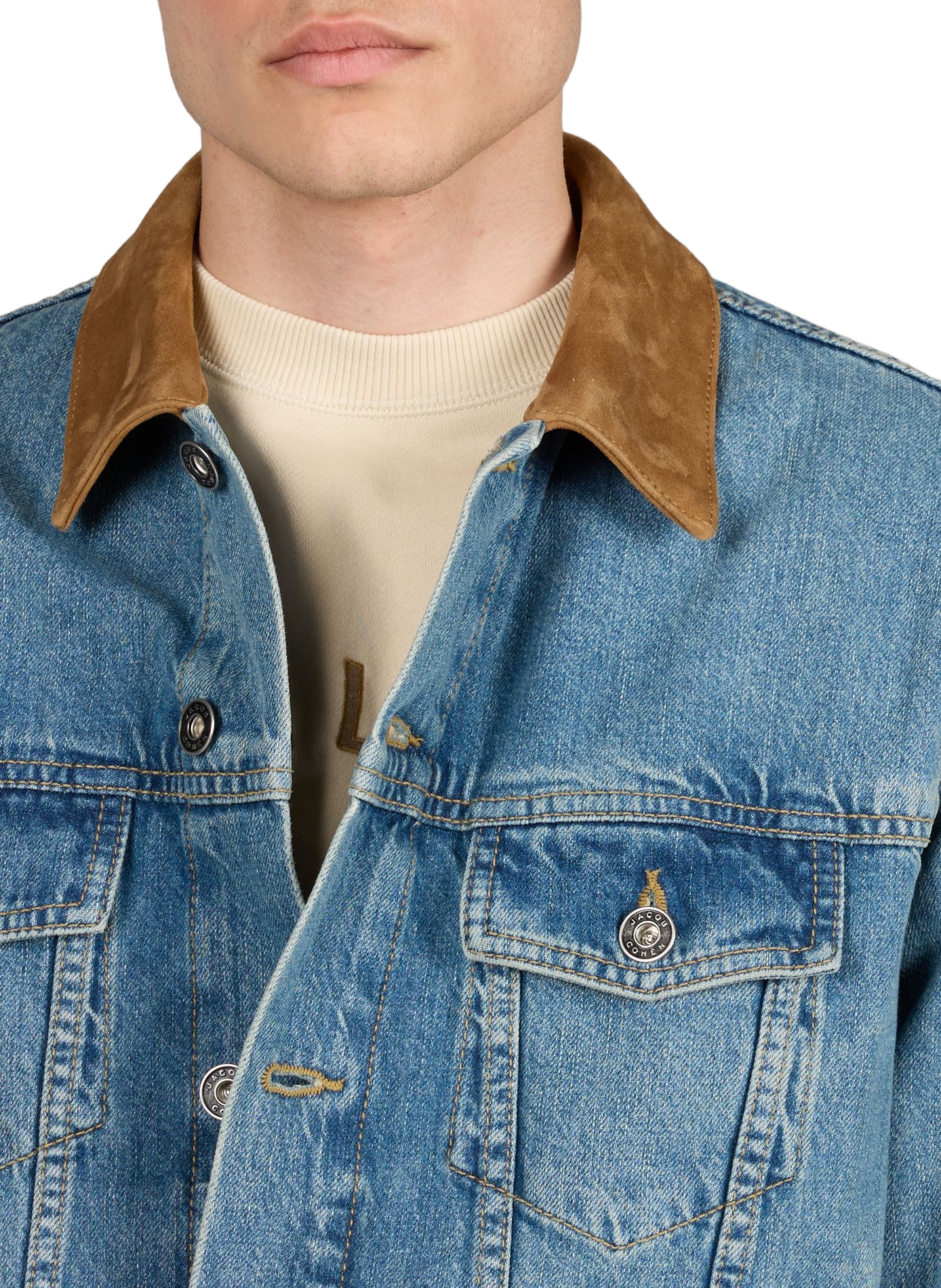 Oversized denim jacket JACOB COHEN Blue