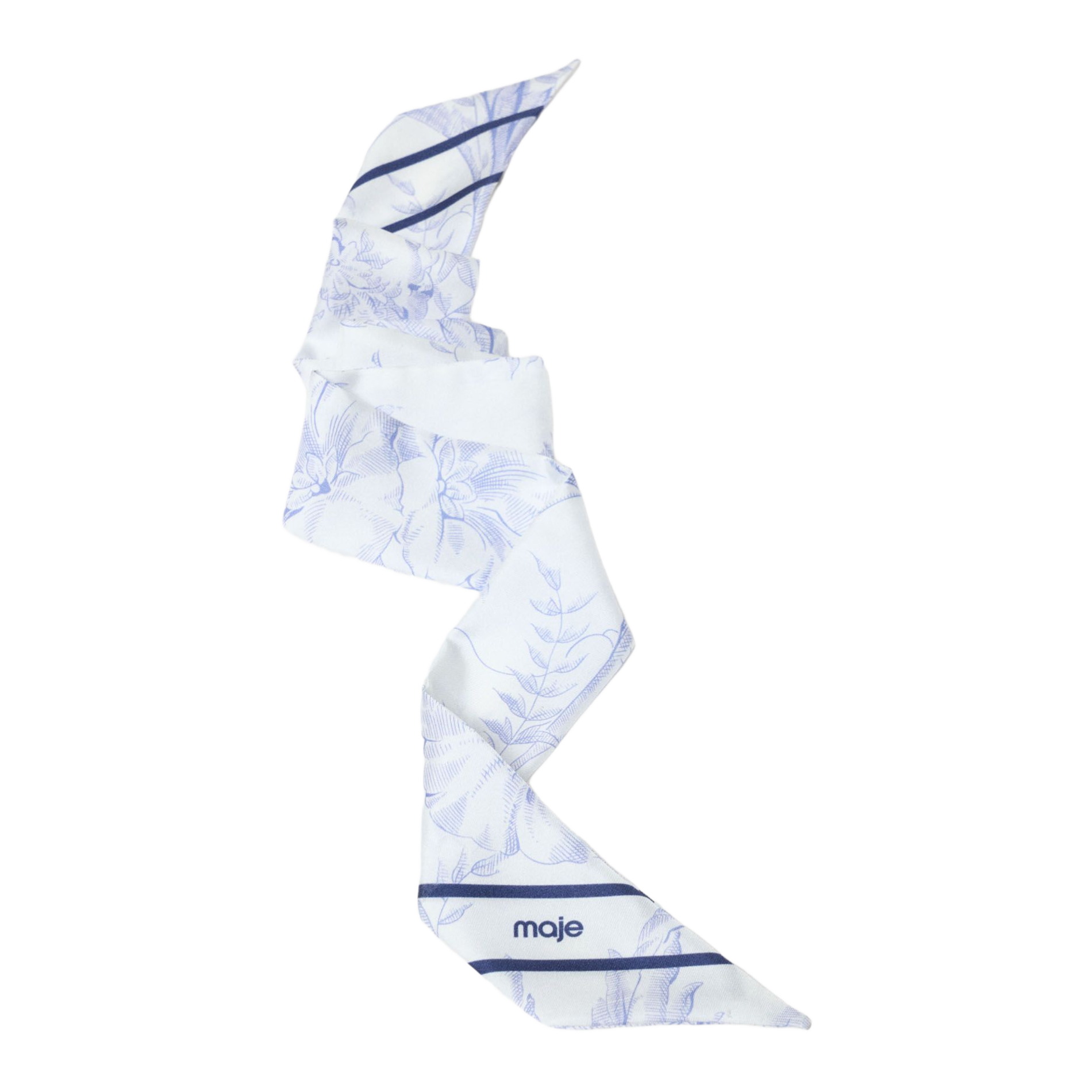 Foulard en soie imprimé MAJE Blanc