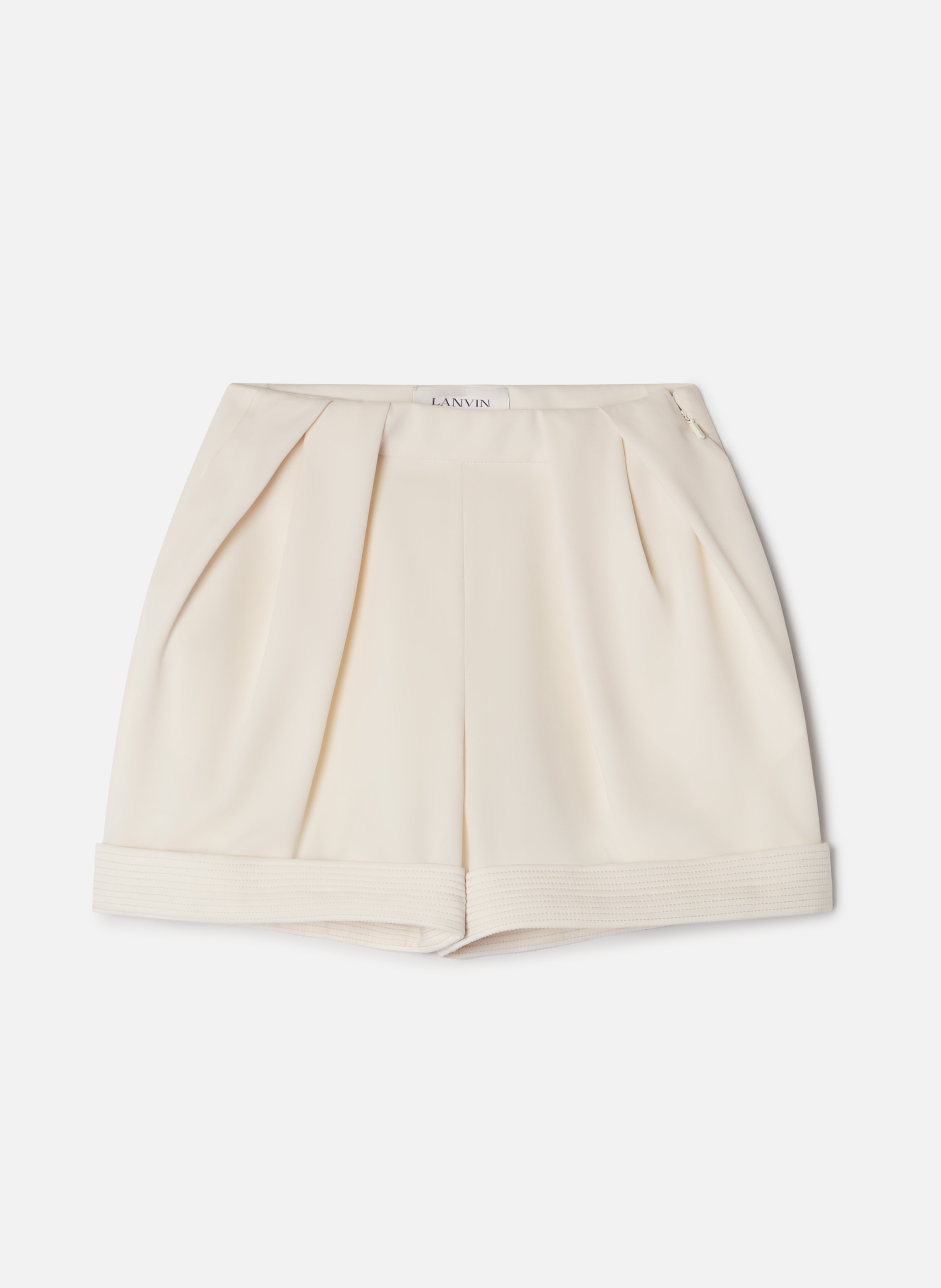 Short plissé en crêpe LANVIN Blanc