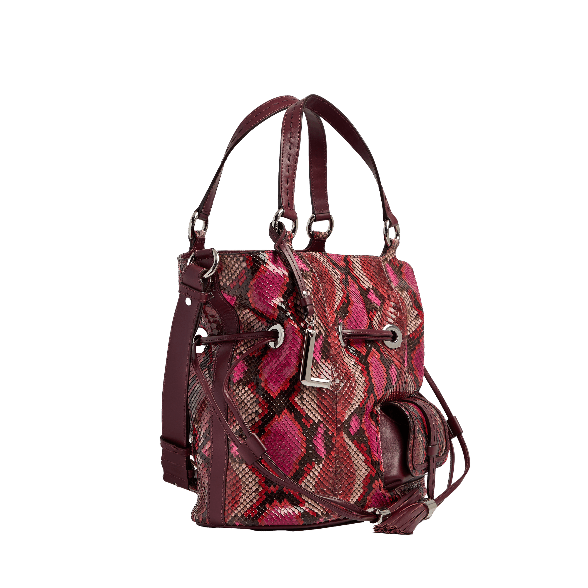 Emmertas Premier Flirt capsule 150 jaar in python en runderleer LANCEL Rood