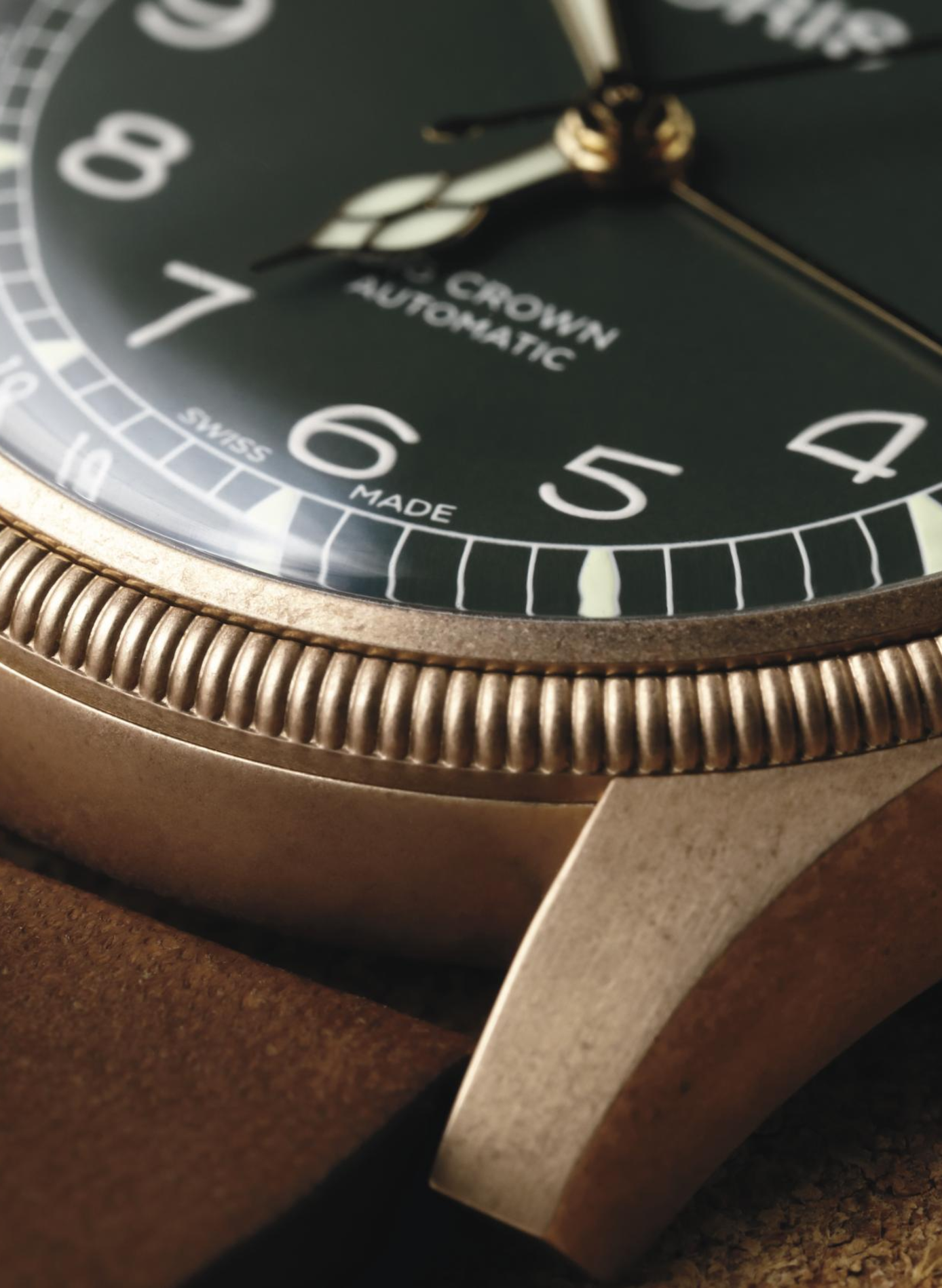 Montre automatique Oris Big Crown Pointer Date 80th Anniversary Edition en cuir ORIS Vert