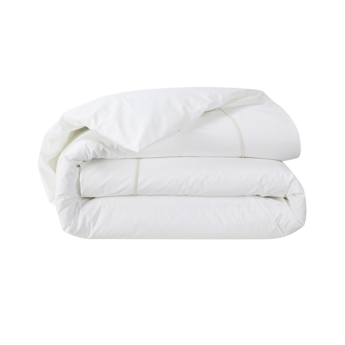 Housse de couette en percale de coton, athéna  Nacre