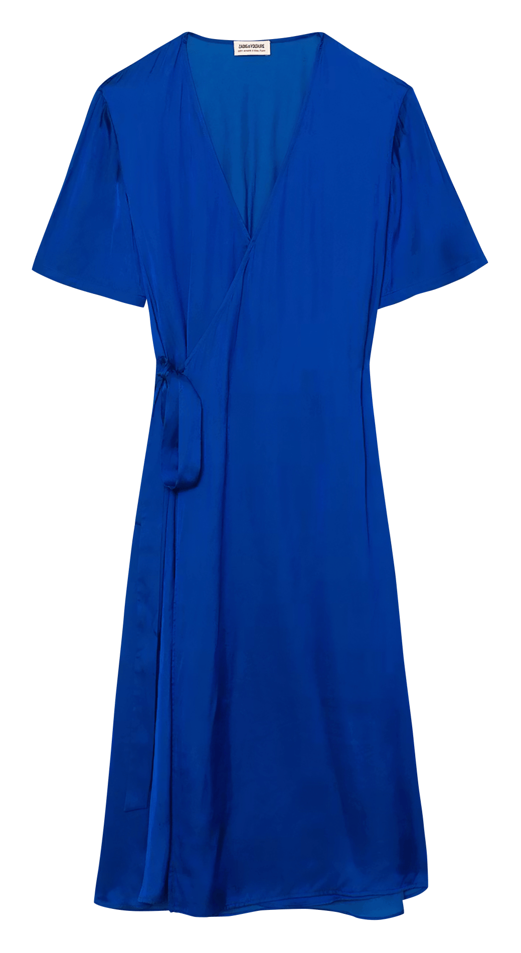 Midi wikkeljurk van satijn met hervorming ZADIG&VOLTAIRE Blauw