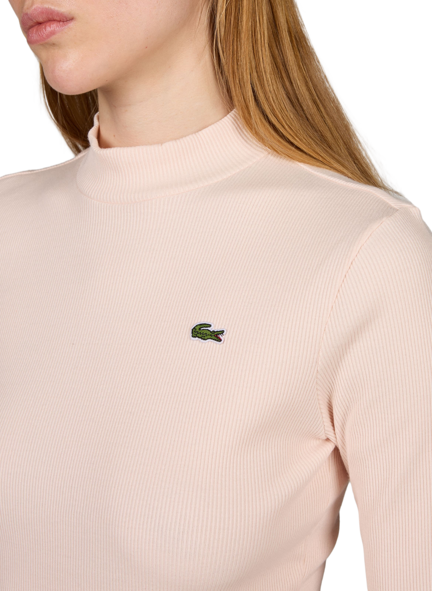 Pullover mit Stehkragen aus Baumwolle LACOSTE Beige